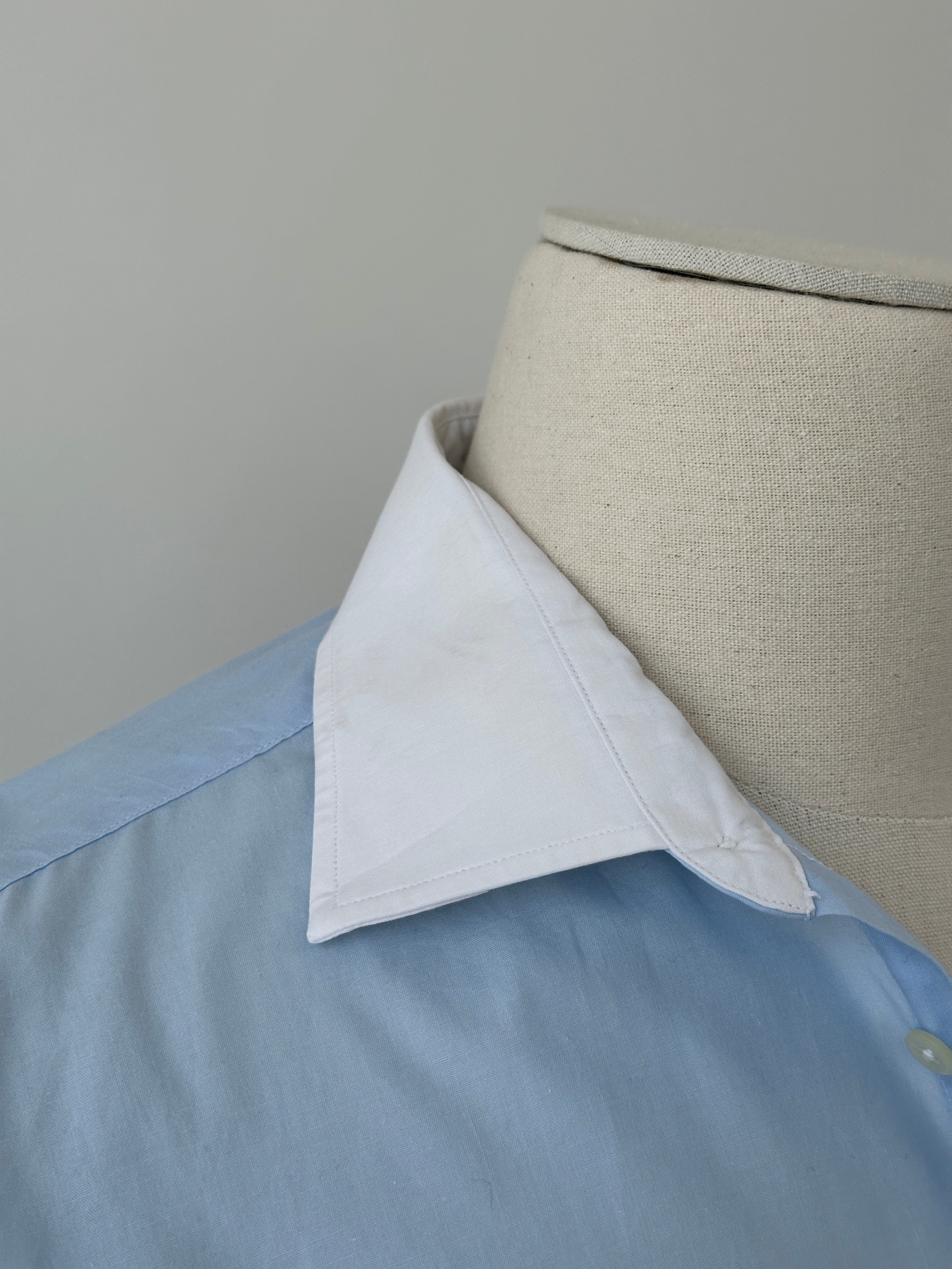 Christian Dior 1990s Contrast Collar Cotton Shirt - XS