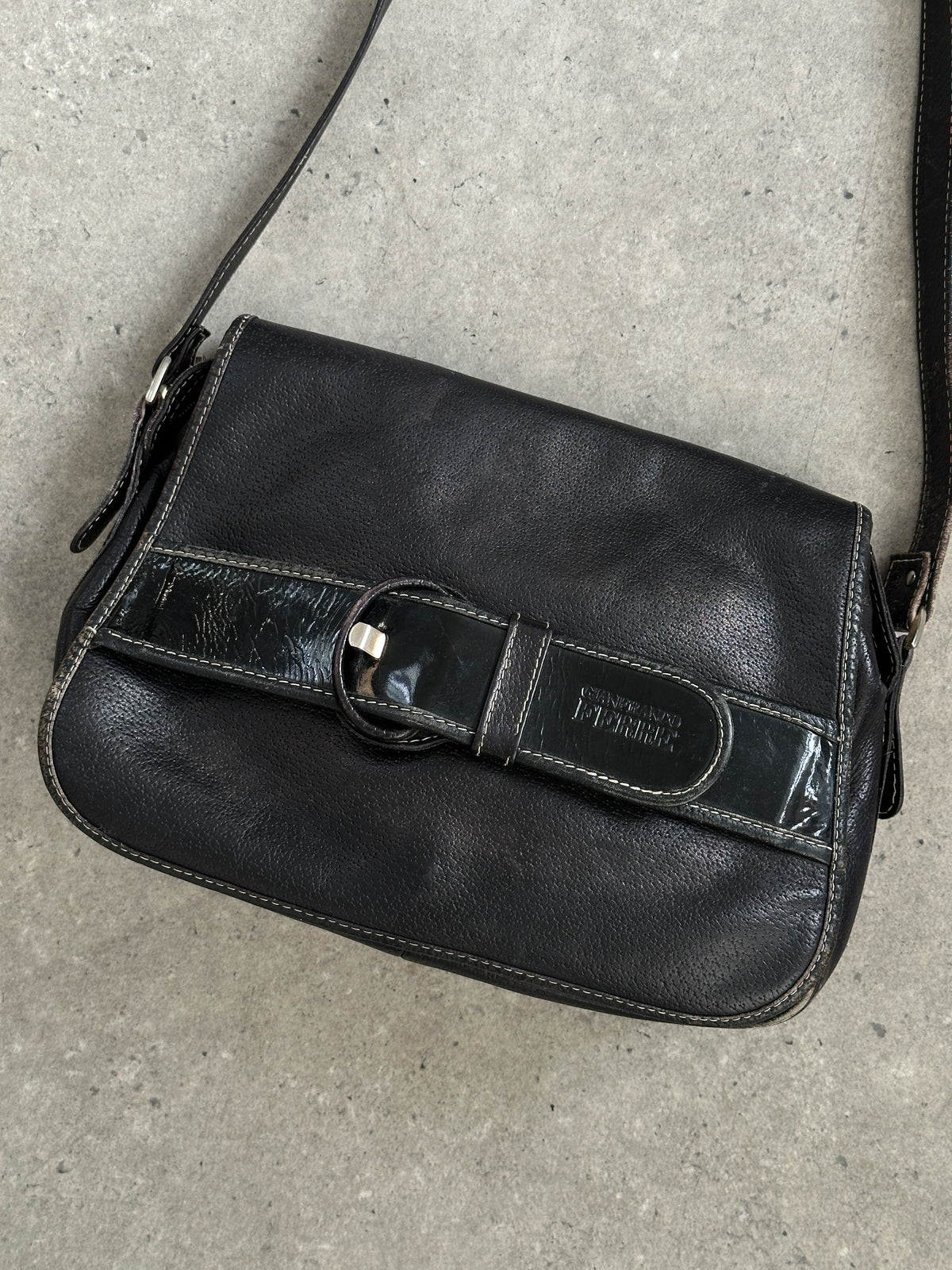 Gianfranco Ferre 1990s Leather Crossbody Bag