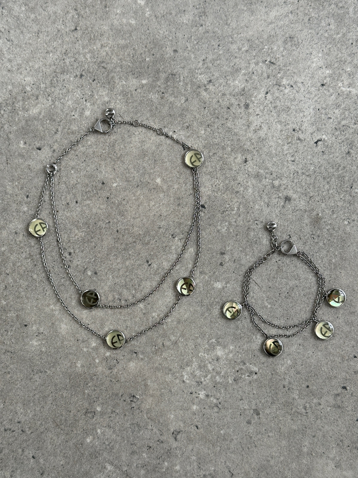 Emporio Armani 2000s Bracelet & Necklace Set