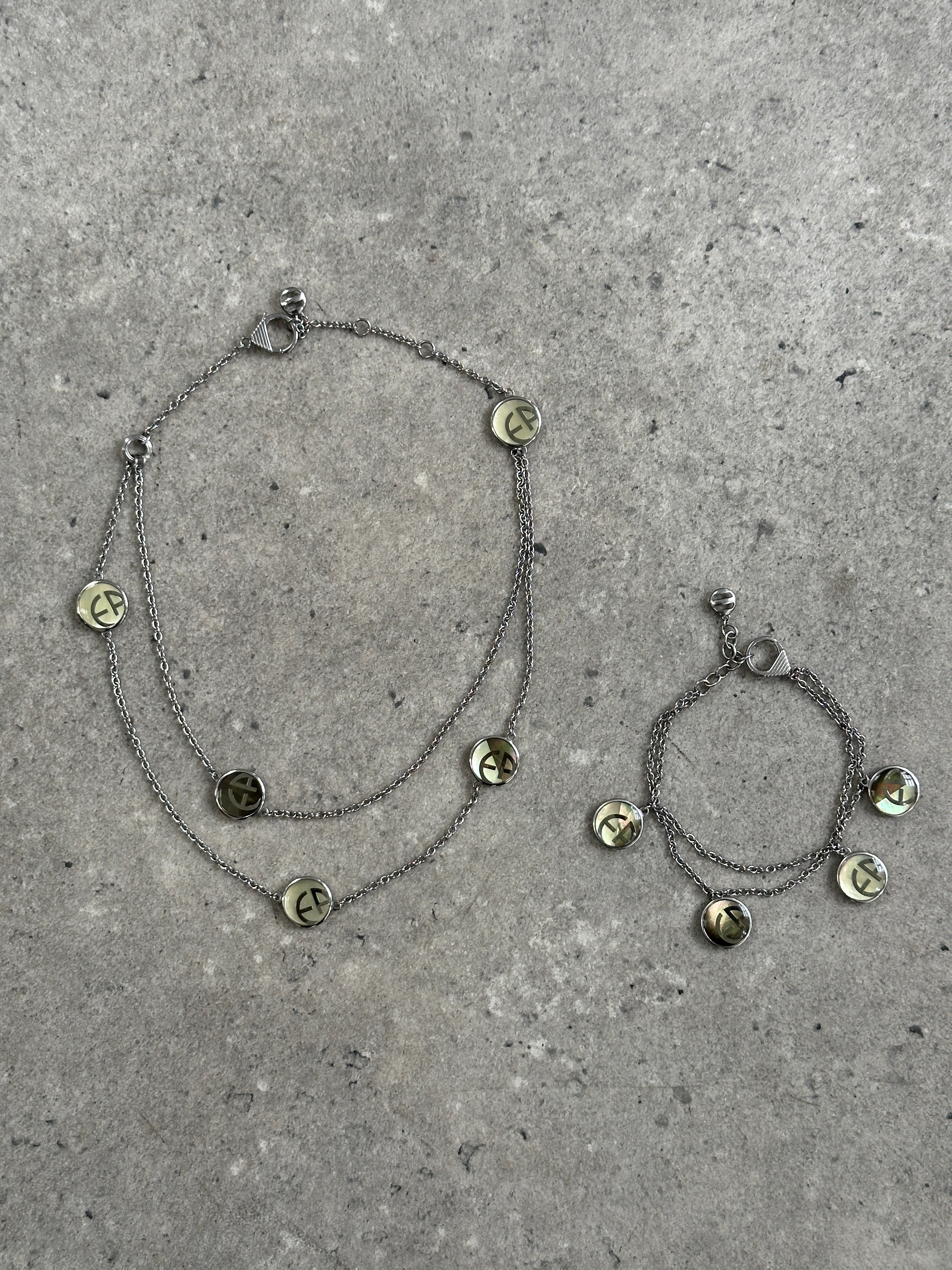 Emporio Armani 2000s Bracelet & Necklace Set
