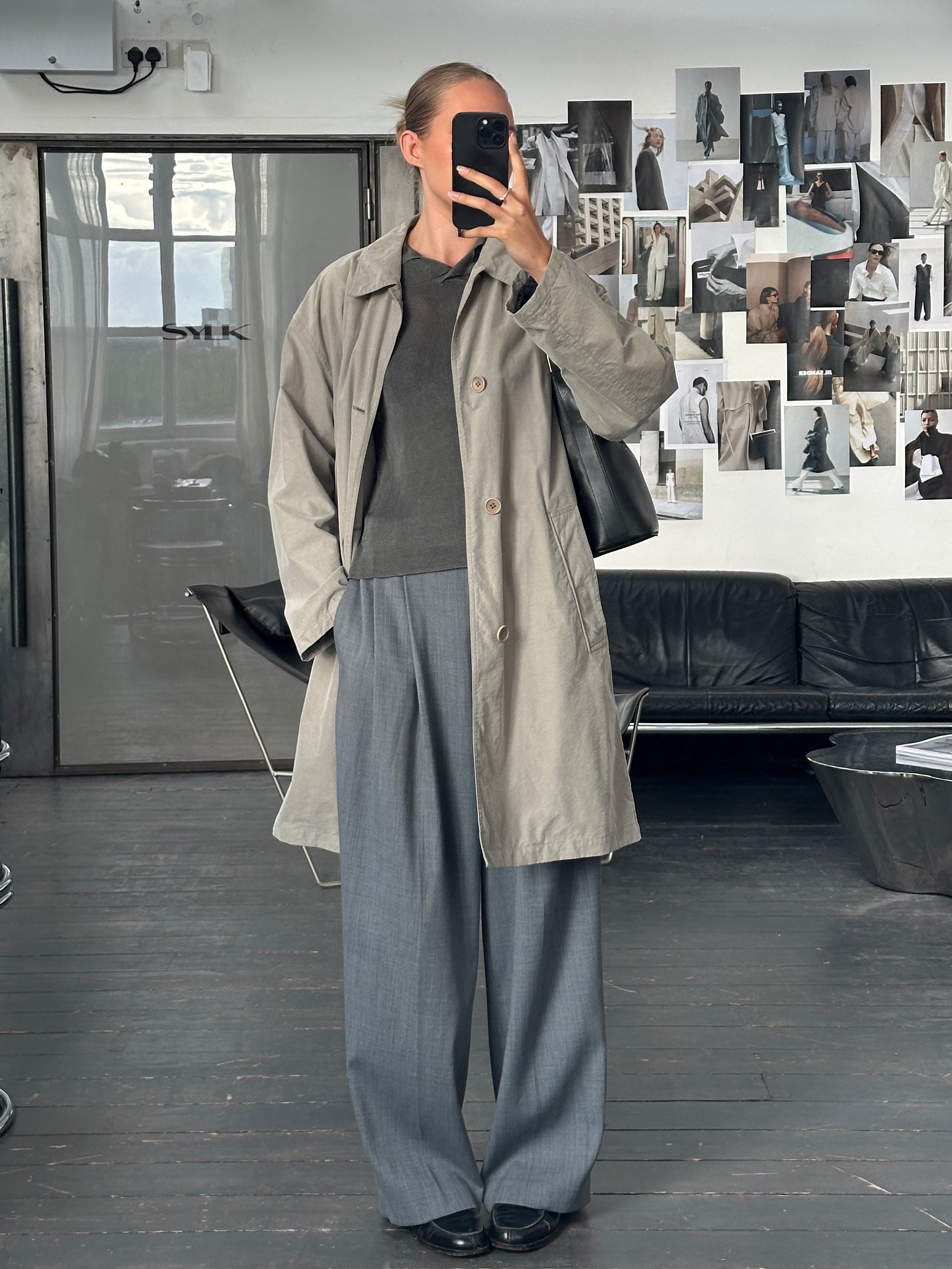 【KING SIZE】wide silhouette wool jacket KING SIZE】wide silhouette wool jacket Buy Navy Blue