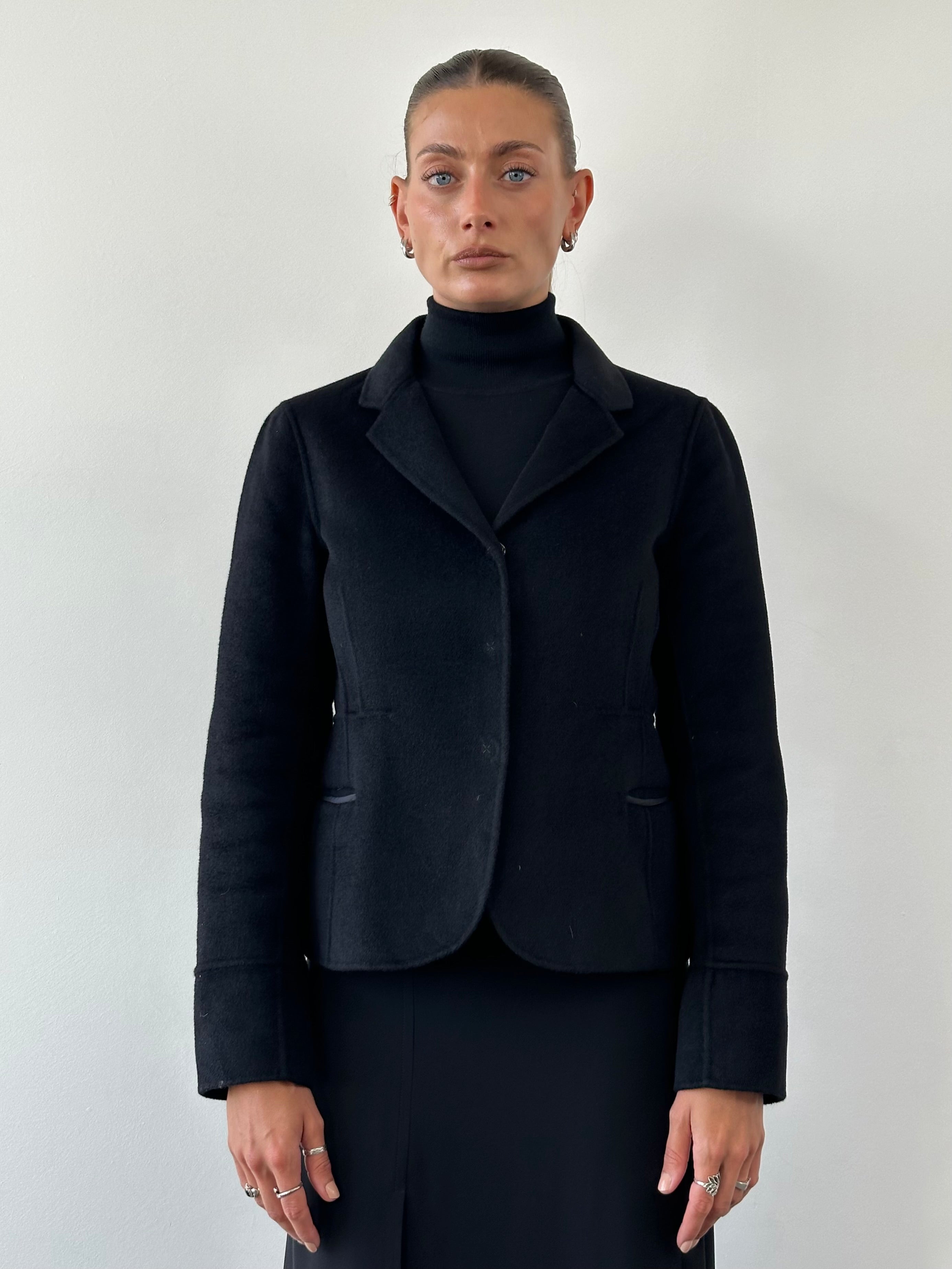 Max Mara ‘S Wool Double Faced Blazer - S/M - SYLK