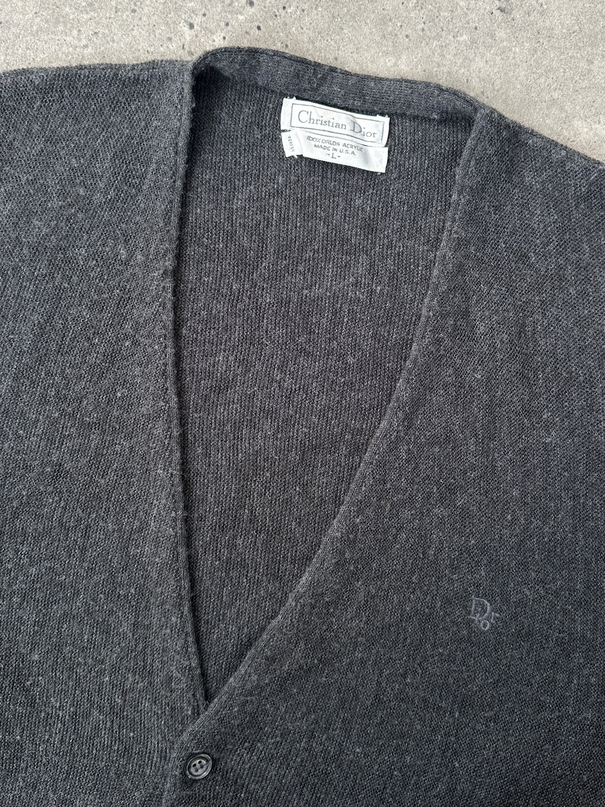 Christian Dior 1990s Knit Logo Cardigan - M