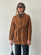 Italian Vintage Belted Suede Jacket - M/L - SYLK