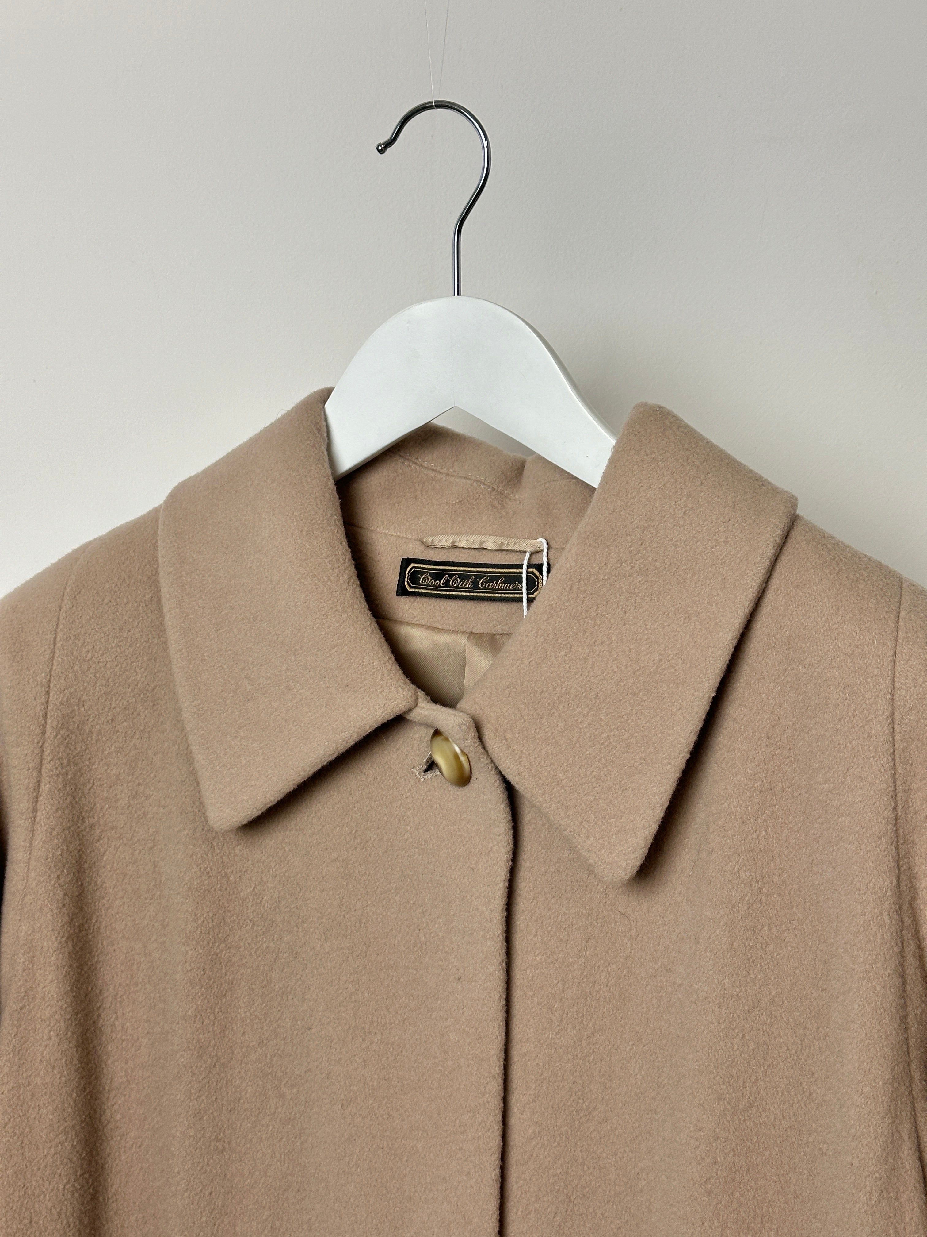 Vintage Wool Cashmere Concealed Placket Coat - M/L - SYLK