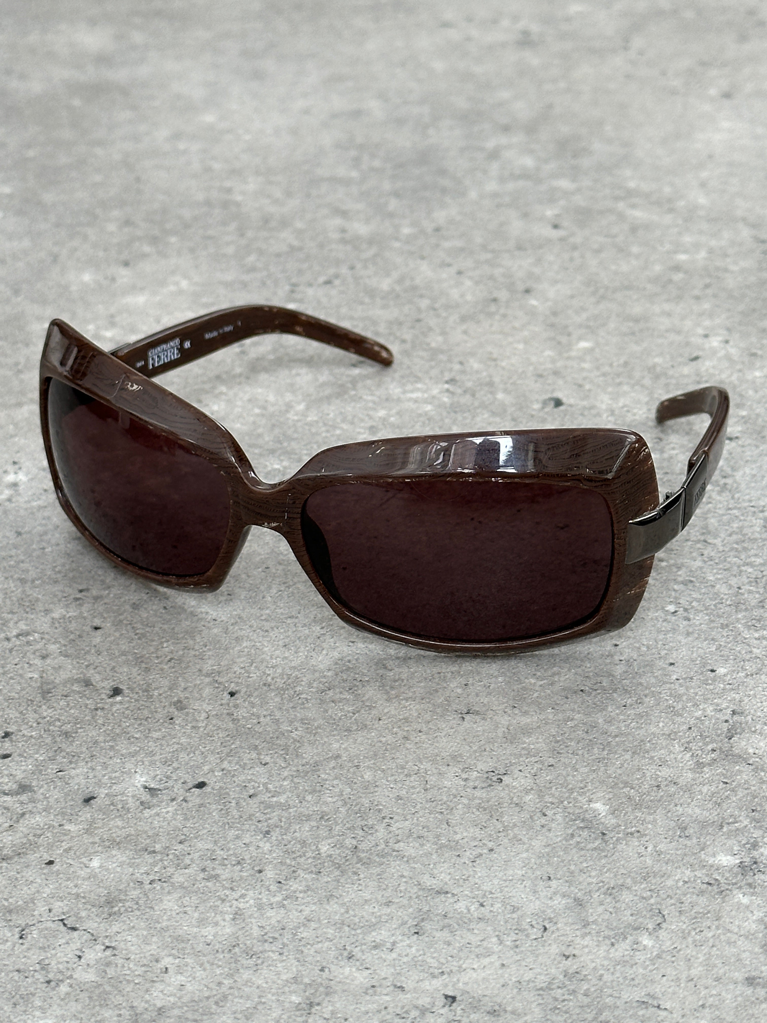 Gianfranco Ferrre 1990s Oversized Logo Sunglasses