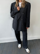 Pierre Cardin Pinstripe Double Breasted Wool Suit - XL - SYLK