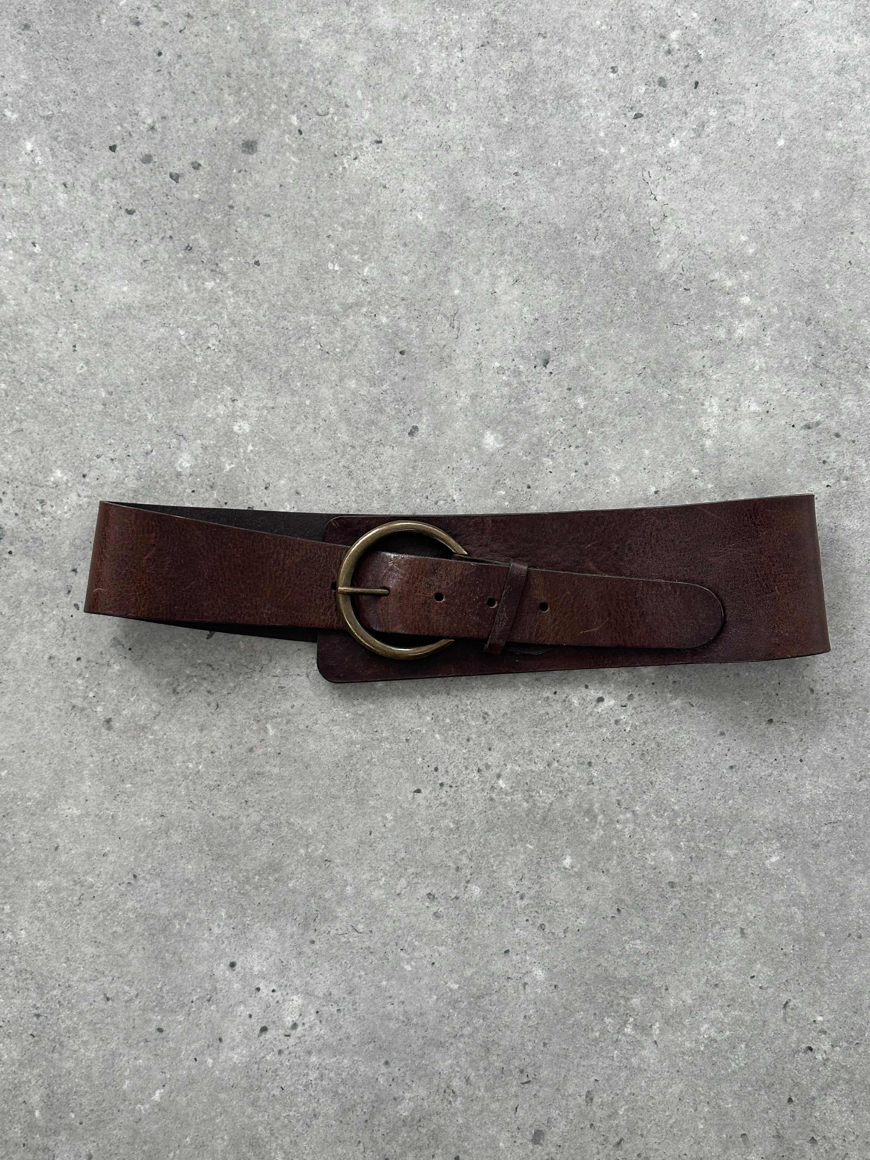 Joeeph 1990s Leather Chunky Belt - W26-30