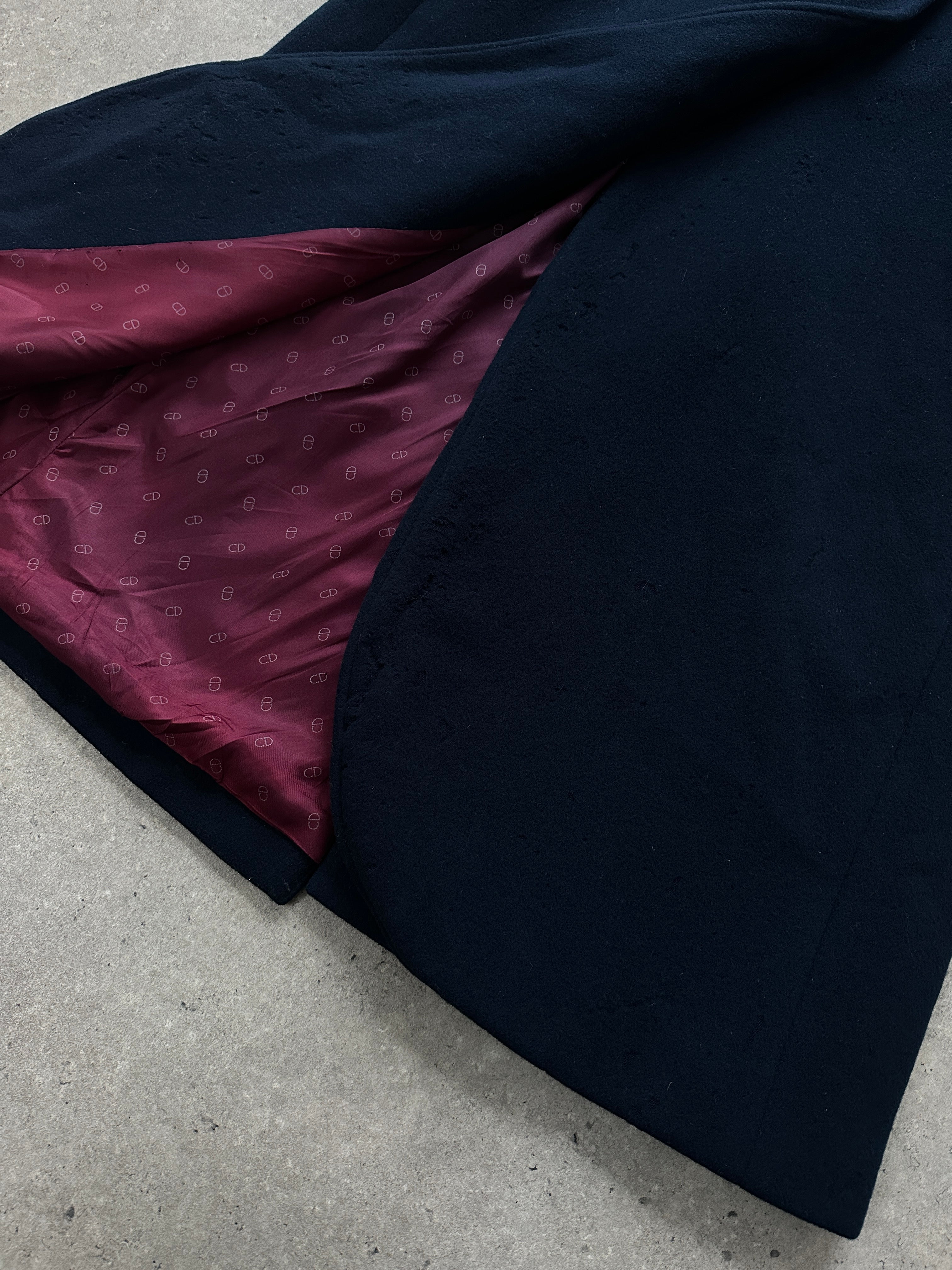 Christian Dior 1970s Pure Wool Single Breasted Coat - M - SYLK