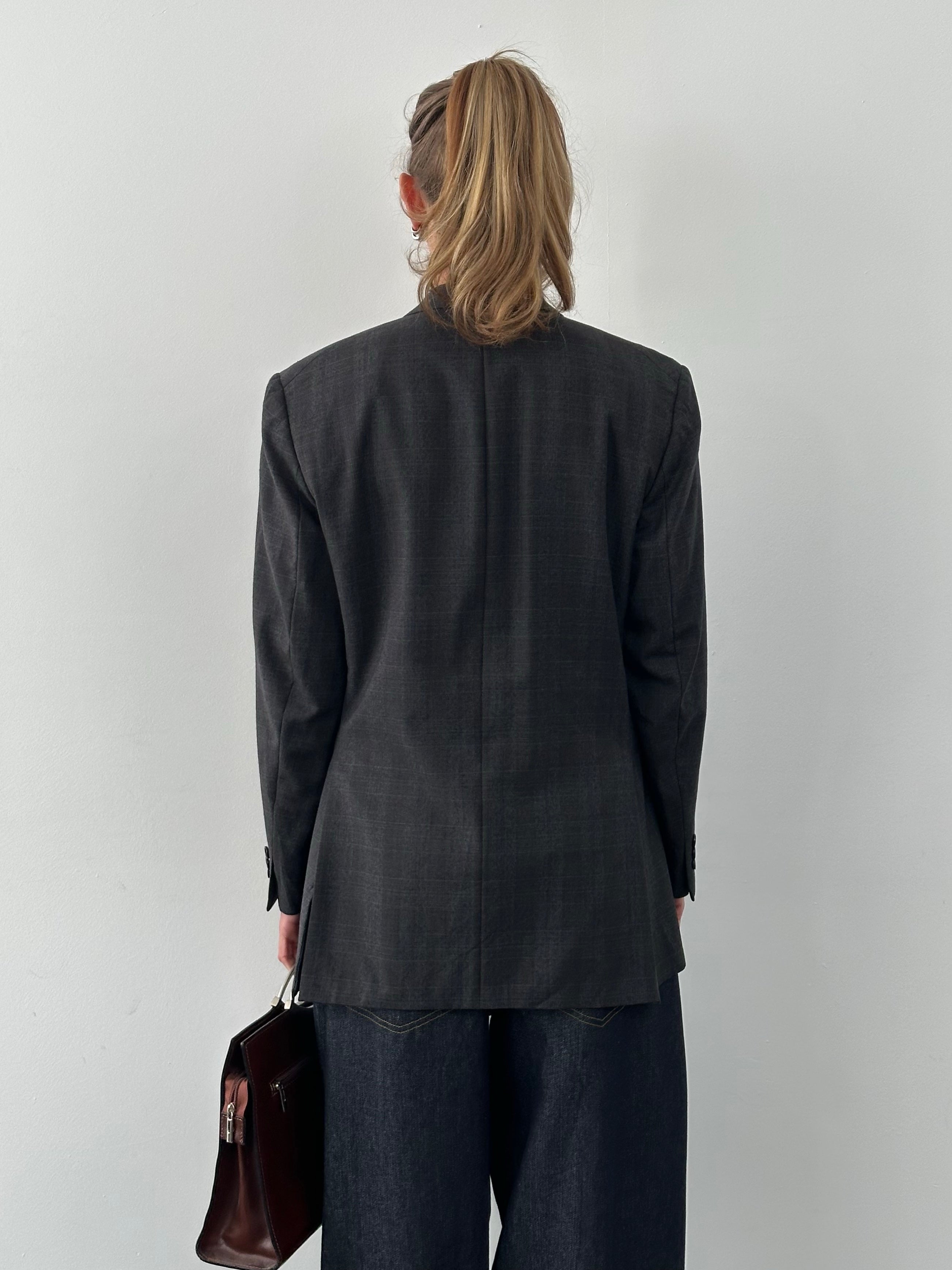 Christian Dior Monsieur 1990s Check Pure Wool Double Breasted Blazer - L