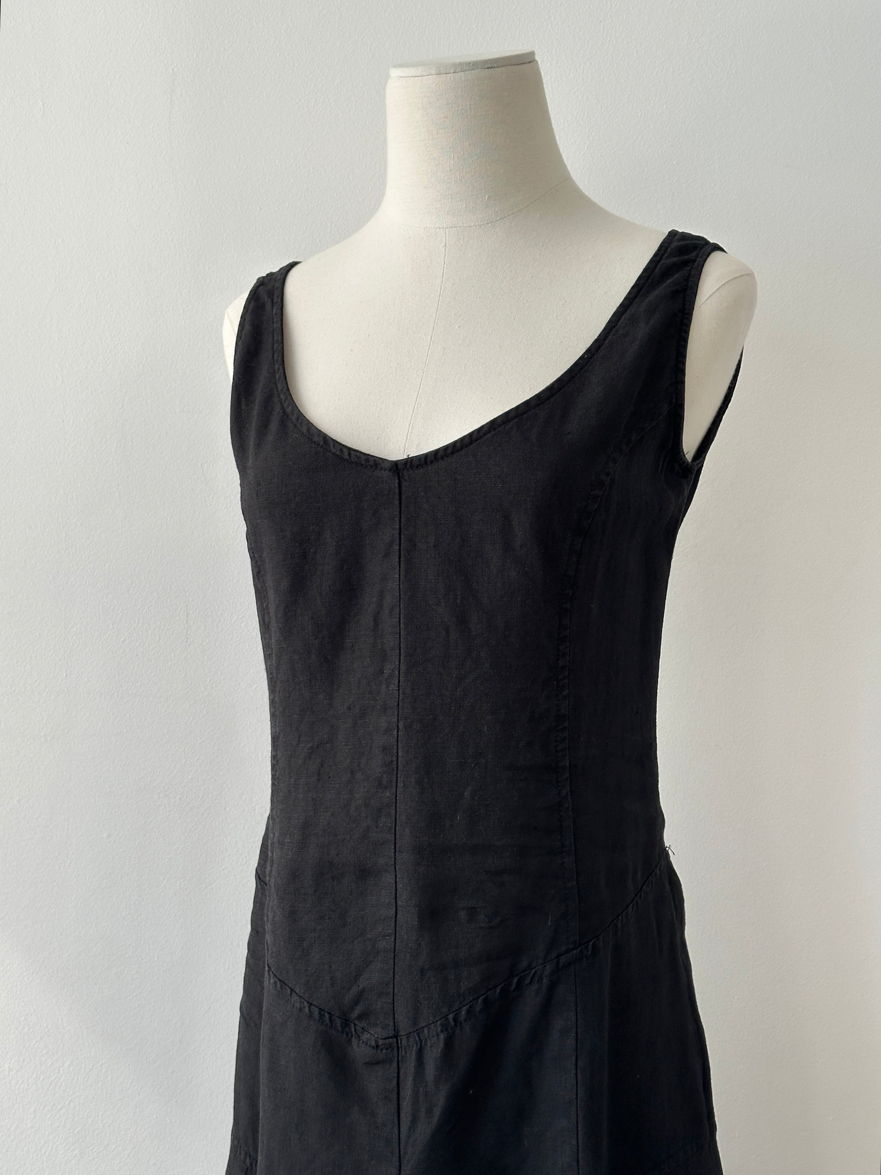 Italian Vintage 1990s Pure Linen Dress - S