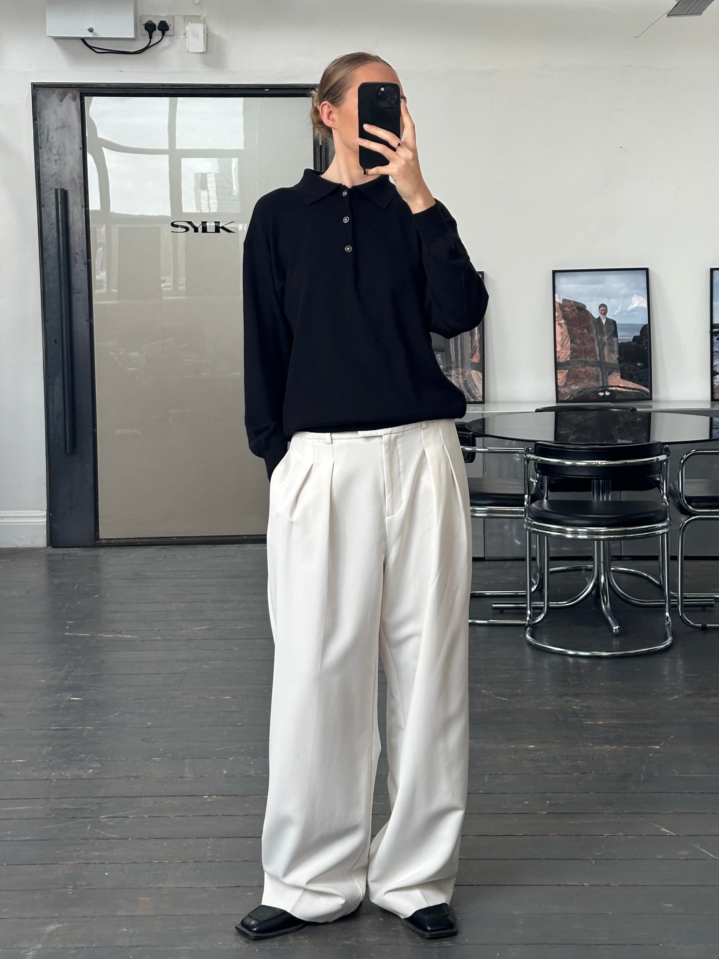 Gianni Versace Versus 1990s Pure Wool Bespoke Lion Head Polo