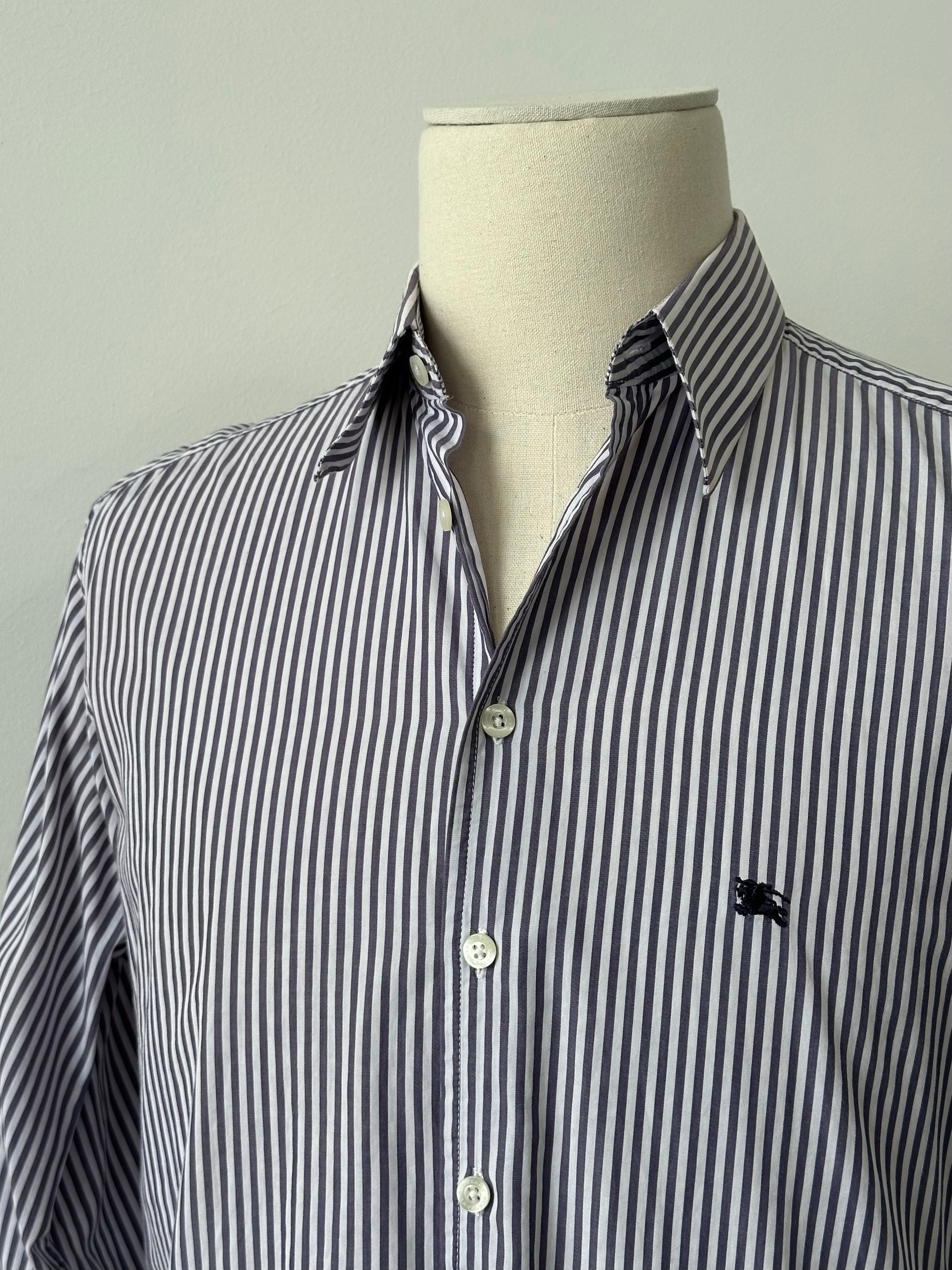 Burberry London 2000s Pure Cotton Striped Shirt - M