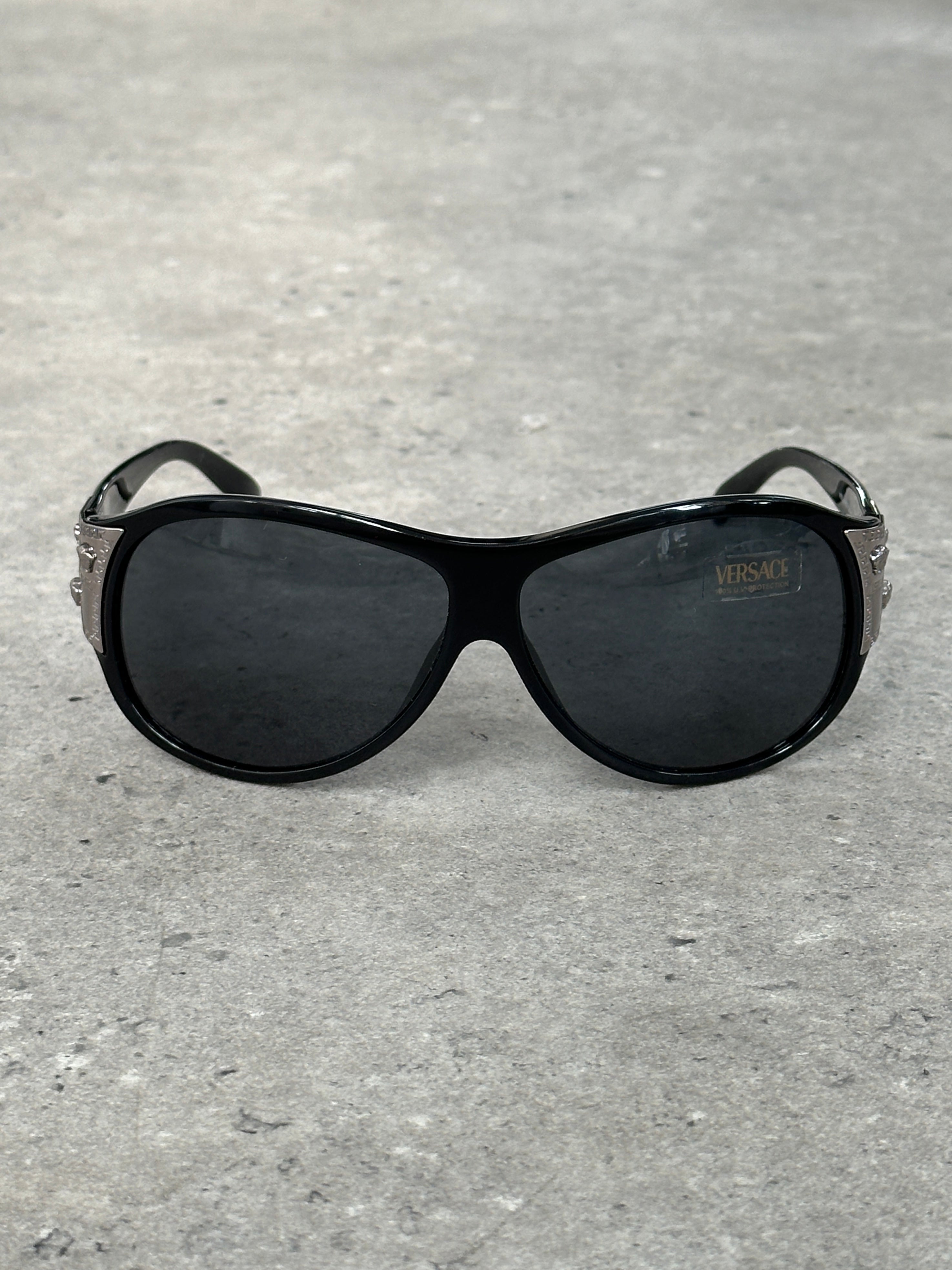 Versace 2000s Oversized Medusa Logo Sunglasses
