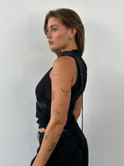 Rental Emporio Armani 2003 Silk Sheer Scarf Top - S - SYLK