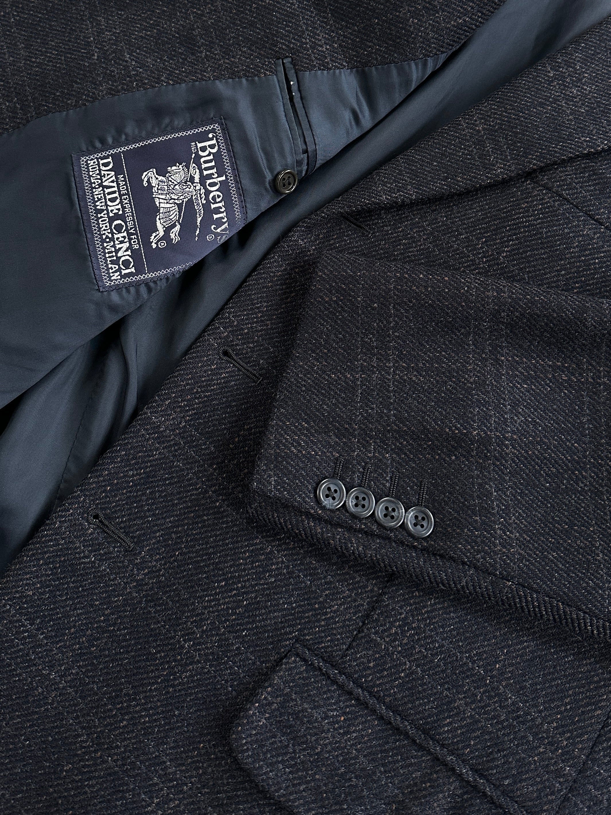 Burberry 90s Pure Brushed Wool Check Single Breasted Blazer - 42R/L - SYLK