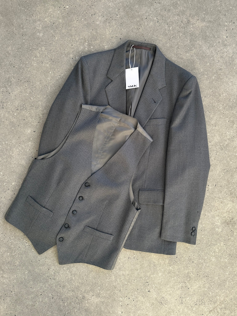 Vintage Two Piece Wool Waistcoat Blazer Suit - S - SYLK
