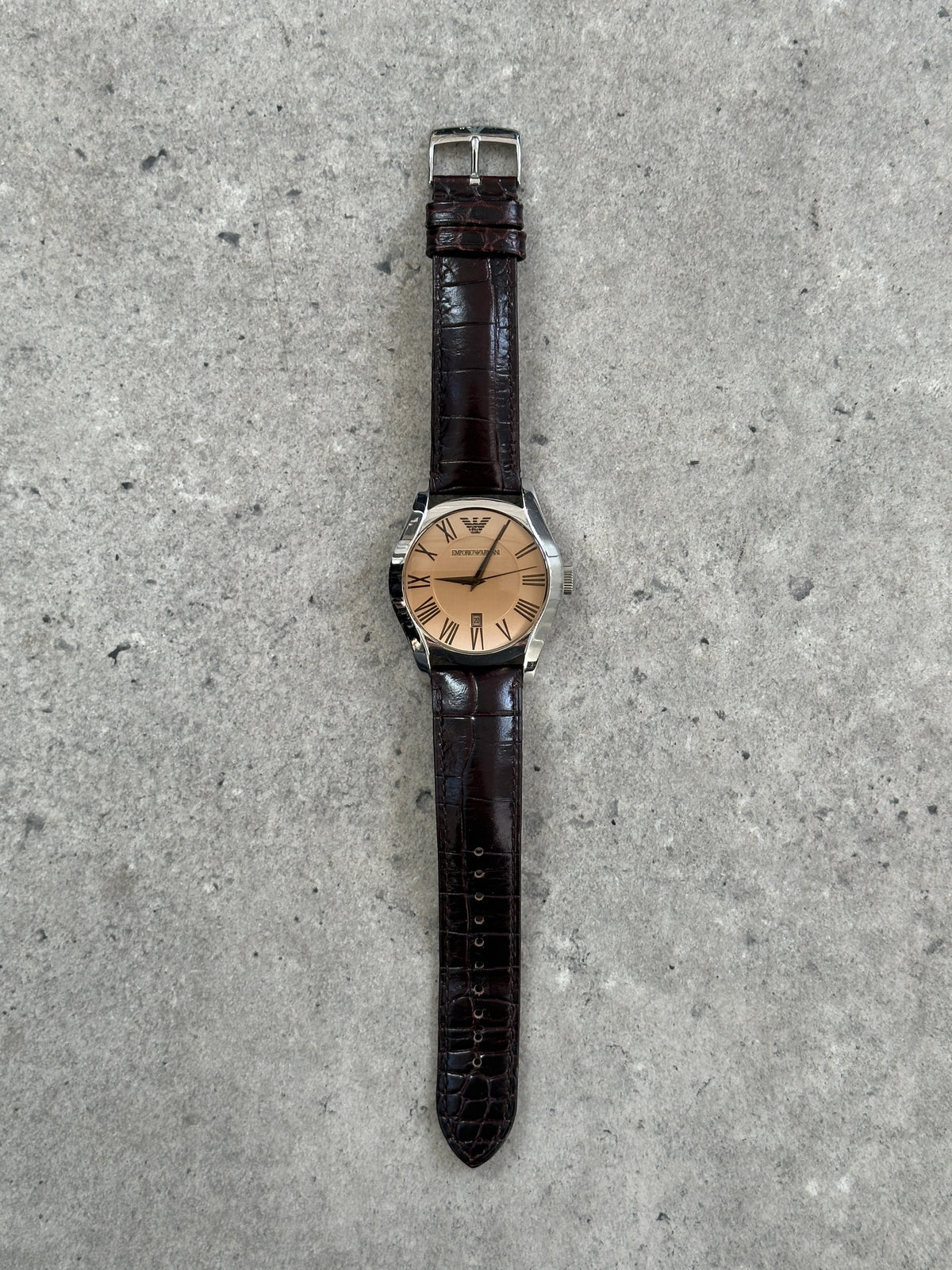 Emporio Armani 2000s Leather Quartz Watch