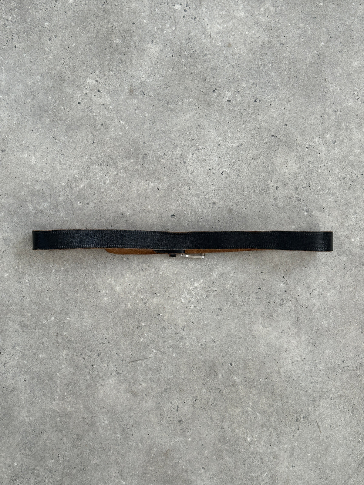 Vintage 1990s Distressed Leather Slim Belt - W32-40