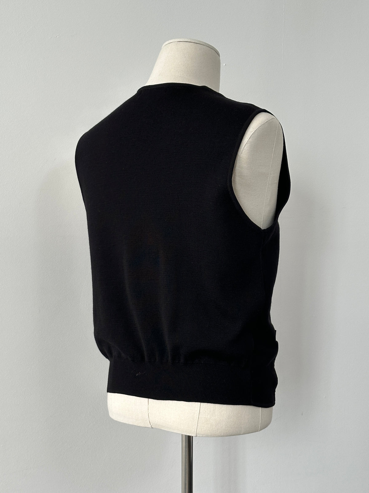Yves Saint Laurent 1990s Pure Wool Bespoke Button Waistcoat - M