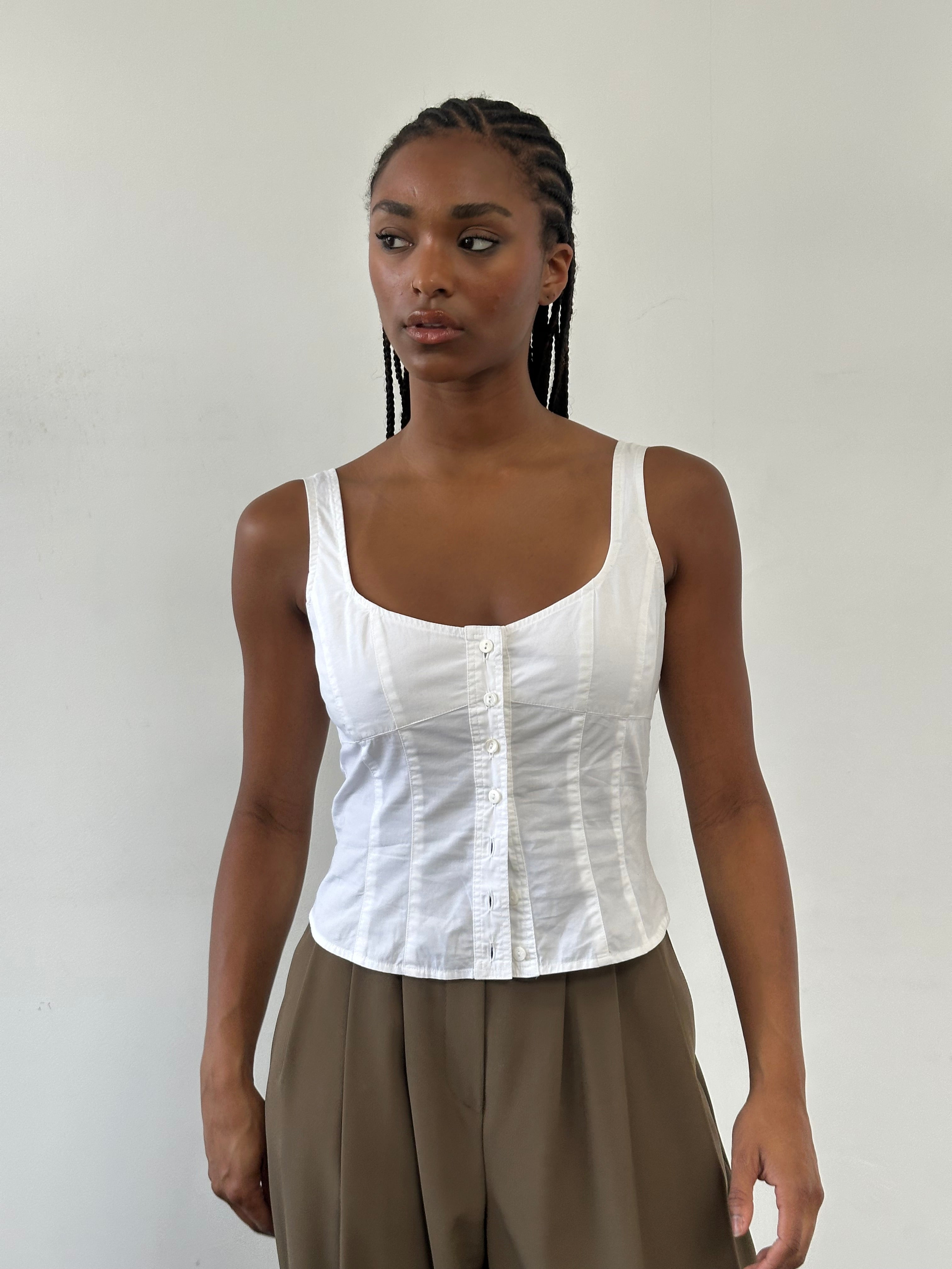 Marella Cotton Vest Top - S/M - SYLK