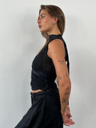 Rental Emporio Armani 2003 Silk Sheer Scarf Top - S - SYLK