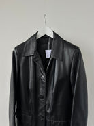 Italian Vintage Single Breasted Leather Trench Coat - S - SYLK