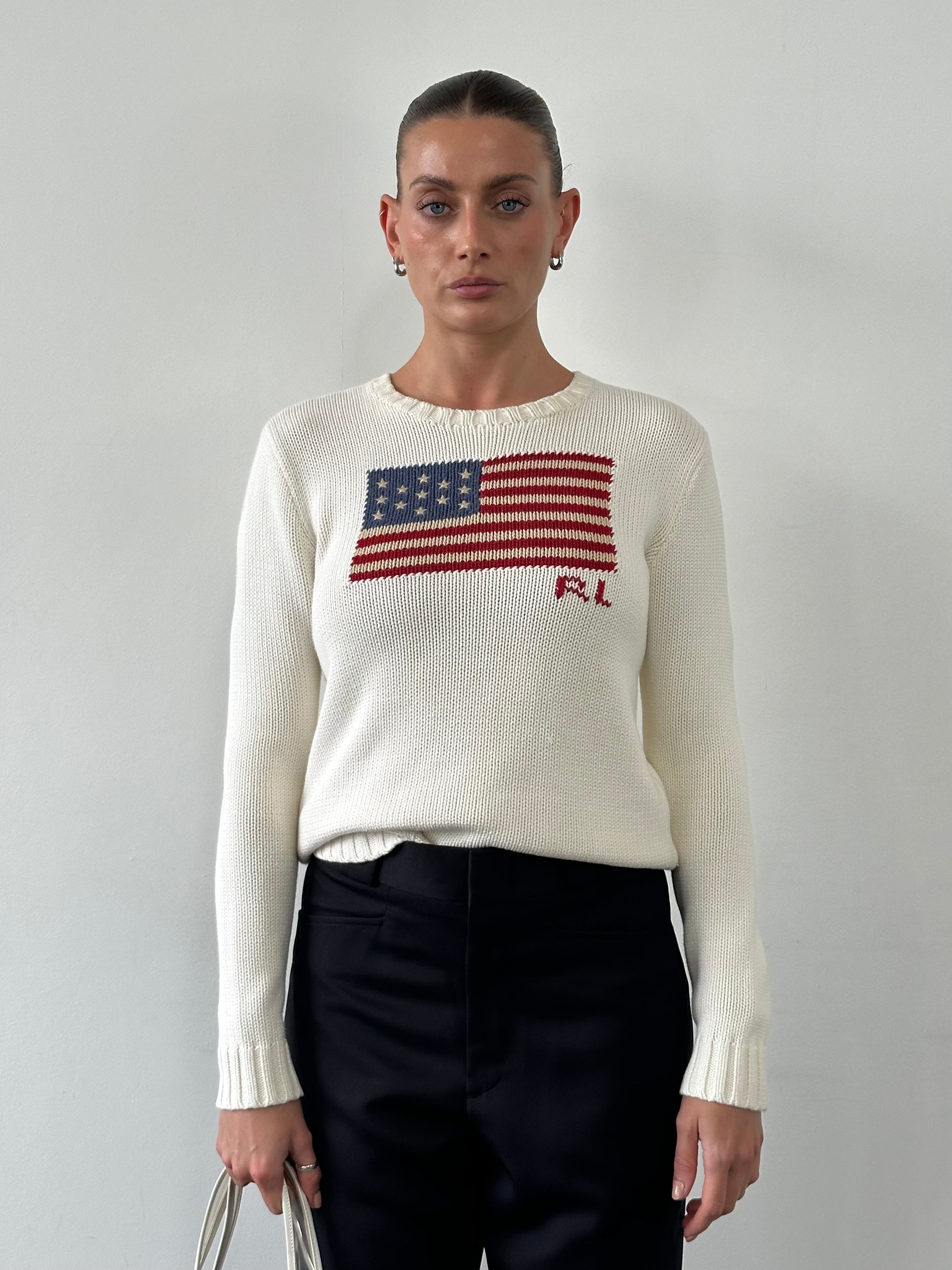 Ralph Lauren Polo “ The Iconic Flag” Knitted Jumper - S - SYLK
