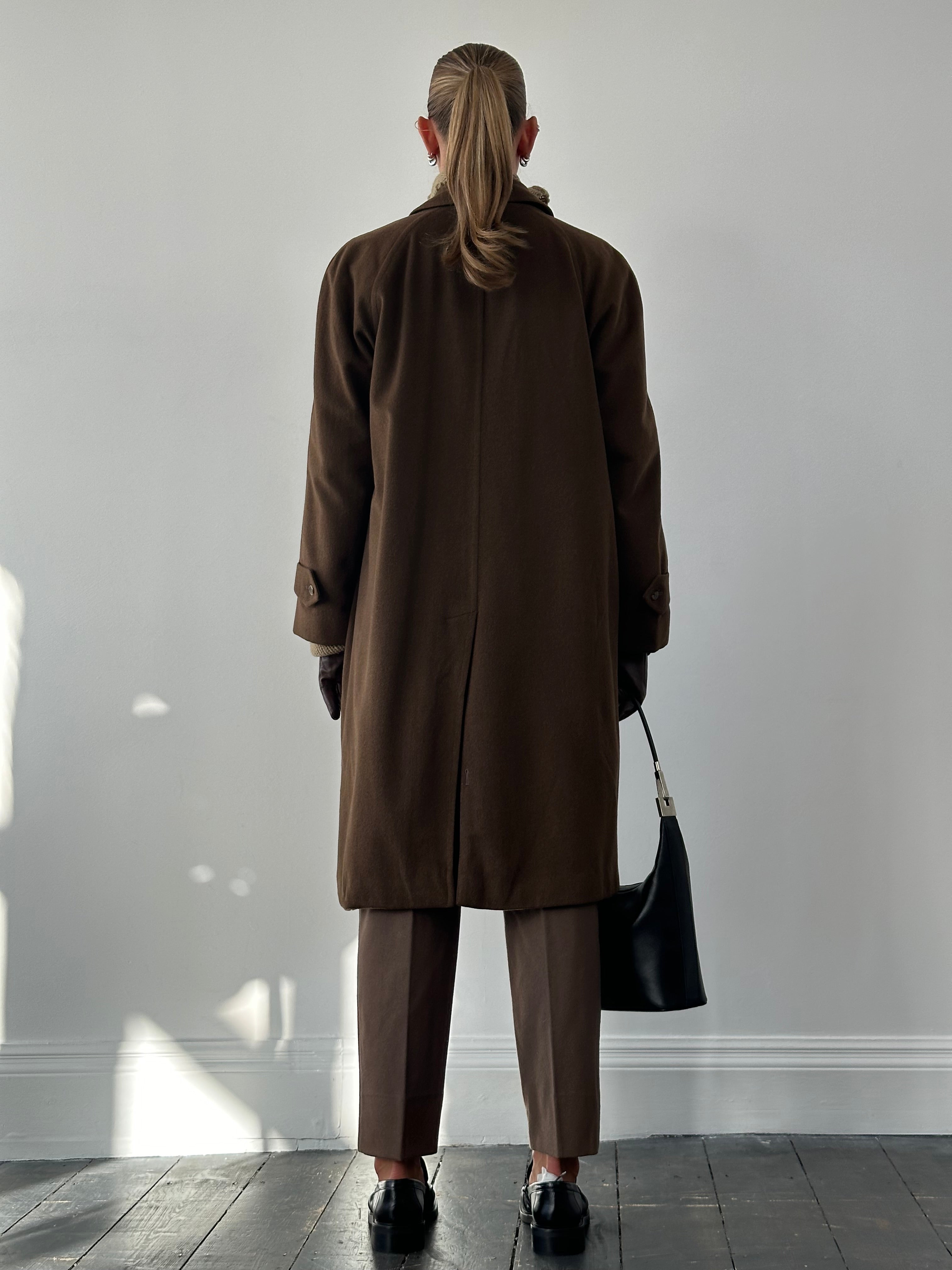 Burberry Pure Cashmere Single Breasted Coat - L/XL | SYLK