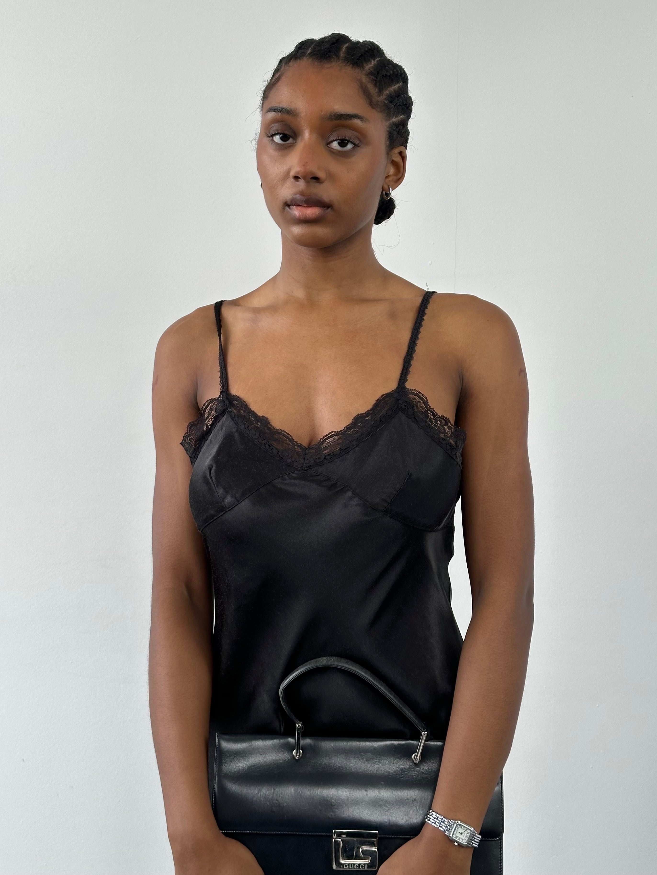 Vintage 2000s Lace Mini Slip Dress - M - SYLK