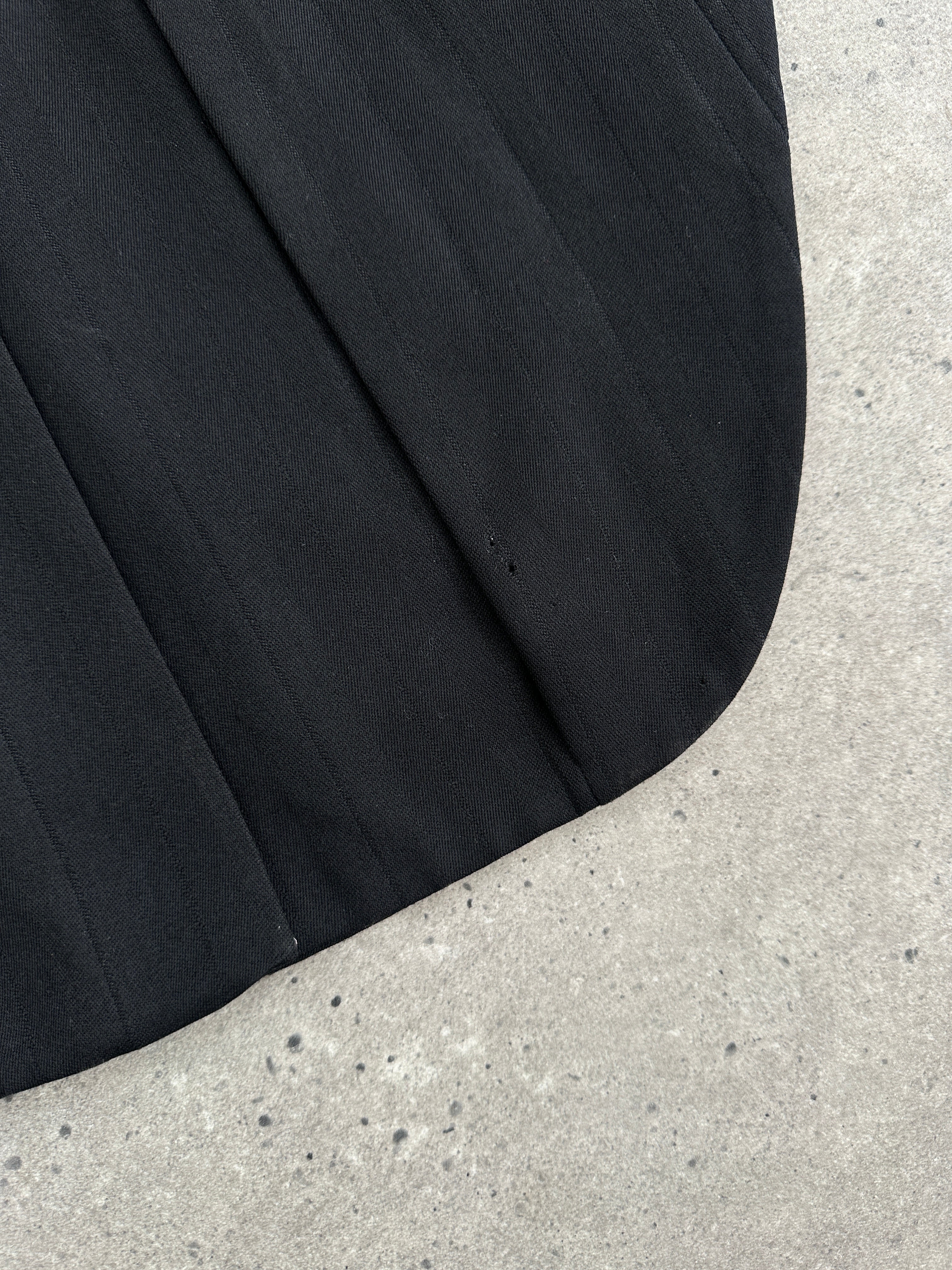 Christian Dior Monsieur 80s double-breasted tuxedo tailcoat blazer in black, tailored fit with satin lapels and structured design.