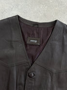 Versace Classic V2 90s Leather Waistcoat - XL - SYLK