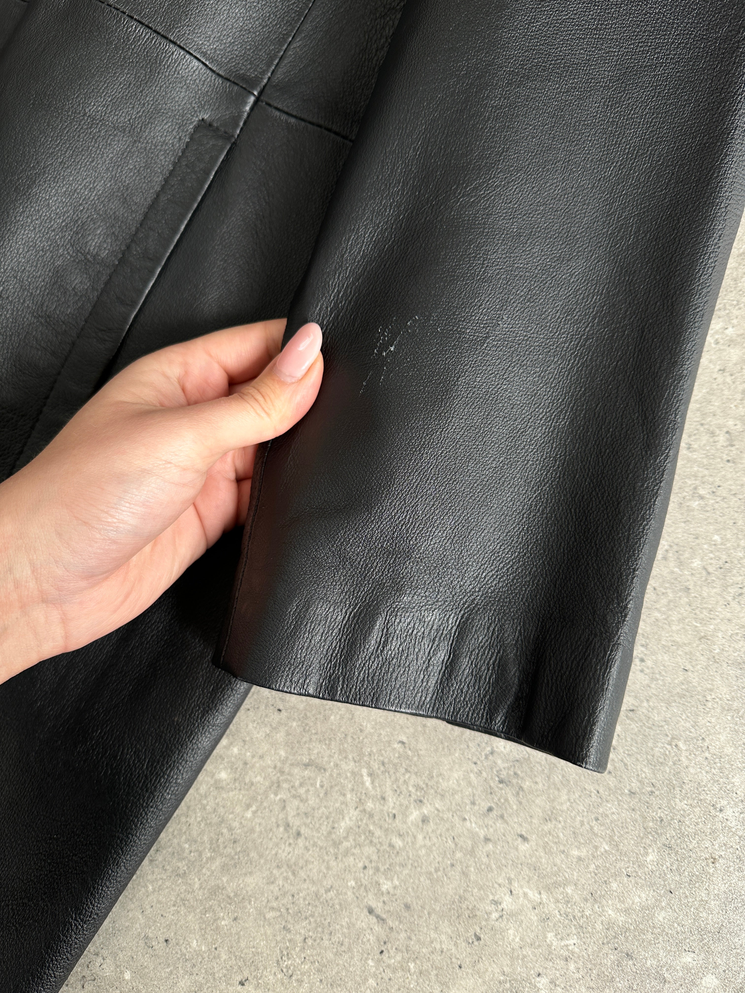 Vintage Leather Trench Coat - XL - SYLK