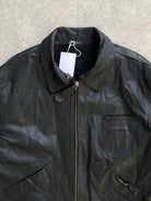 Italian Vinatge Boxy Leather Jacket - M/L - SYLK