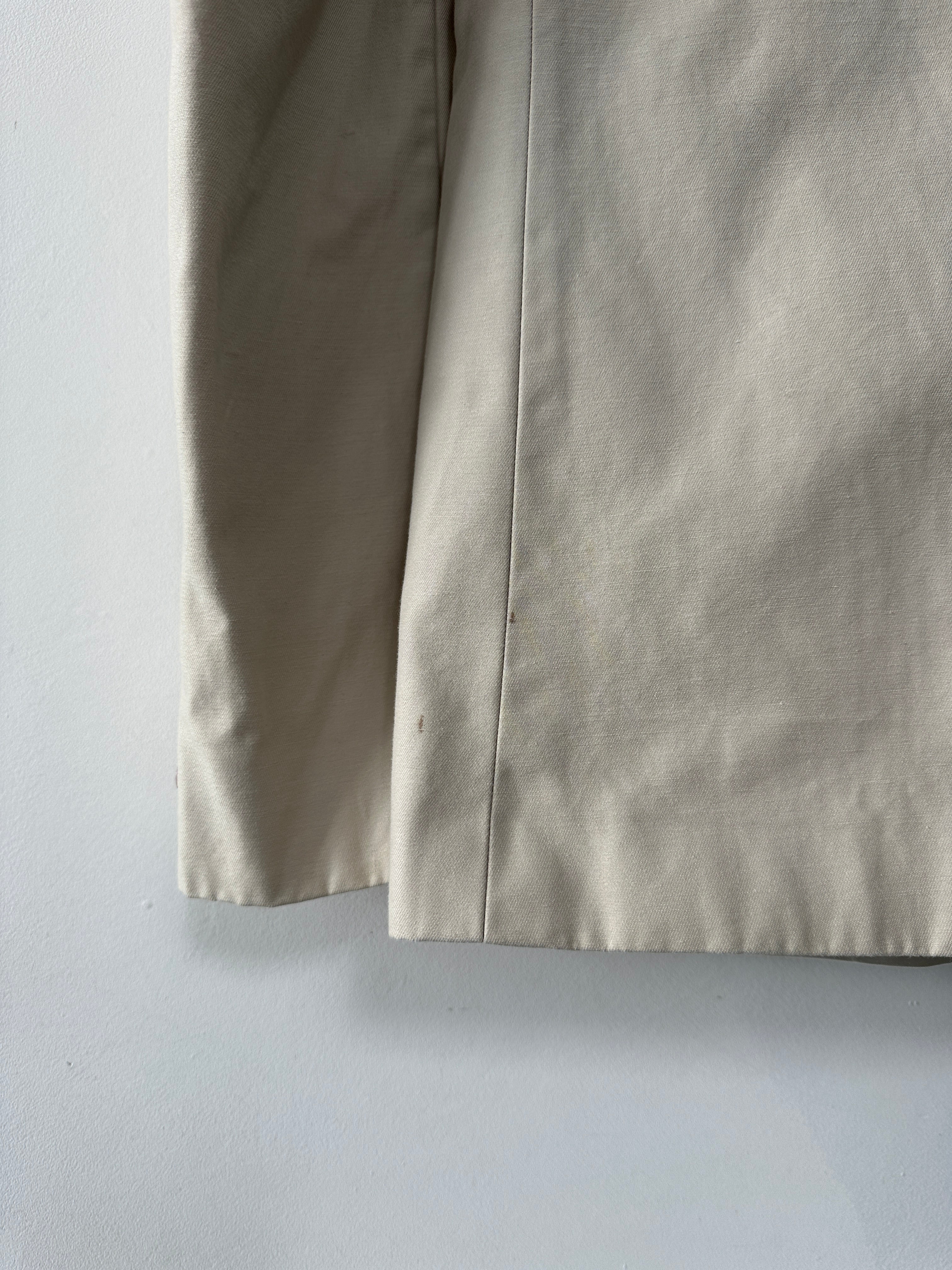 Vintage cotton single-breasted blazer, men's size L, featuring classic style, tailored fit, and vintage-inspired design.