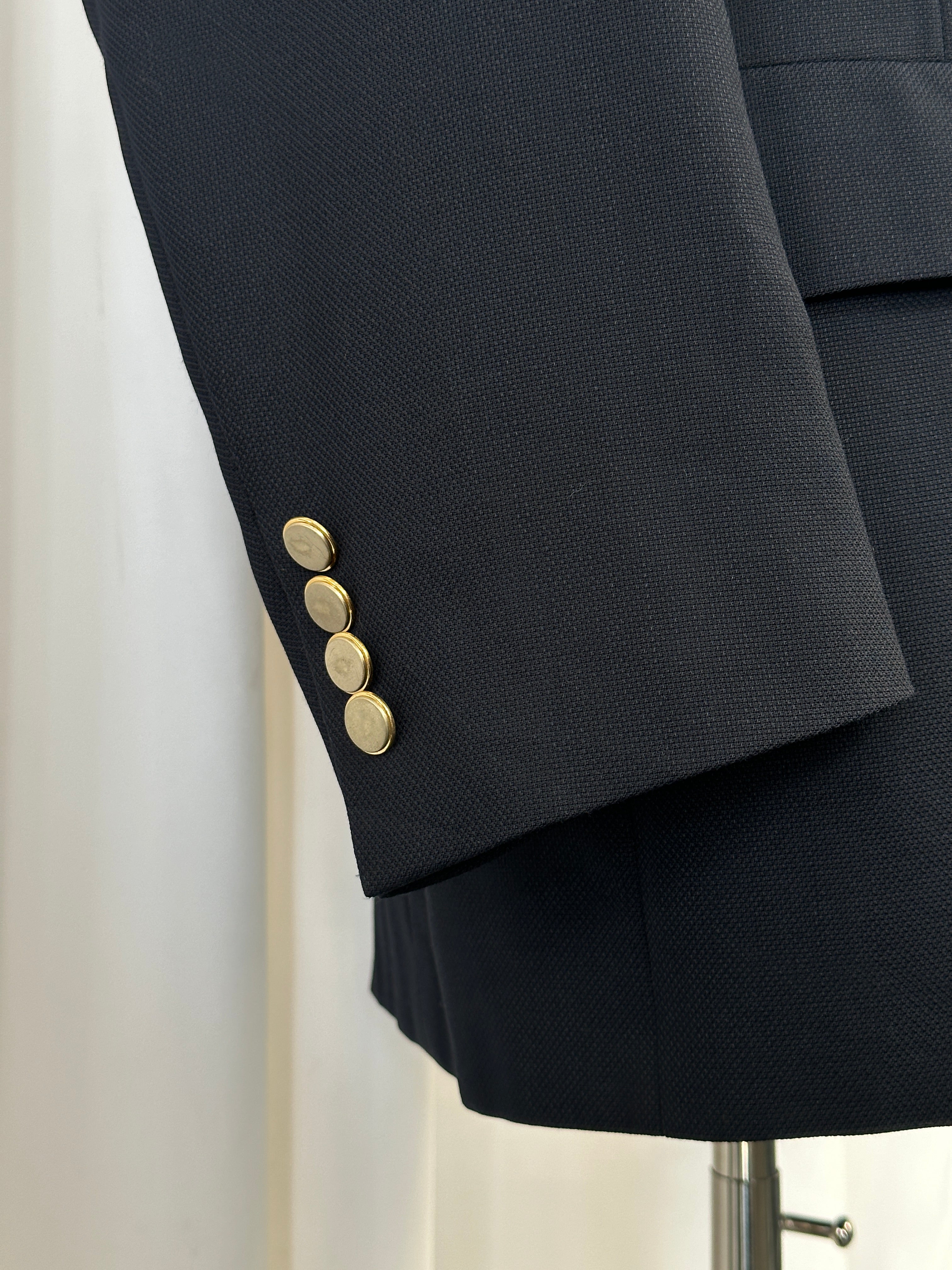 Christian Dior Monsieur 1980s pure wool bespoke blazer, 38R/M, tailored fit with classic button front and structured lapels.