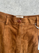 Italian Vintage High Waisted Suede Leather Shorts - W27 - SYLK