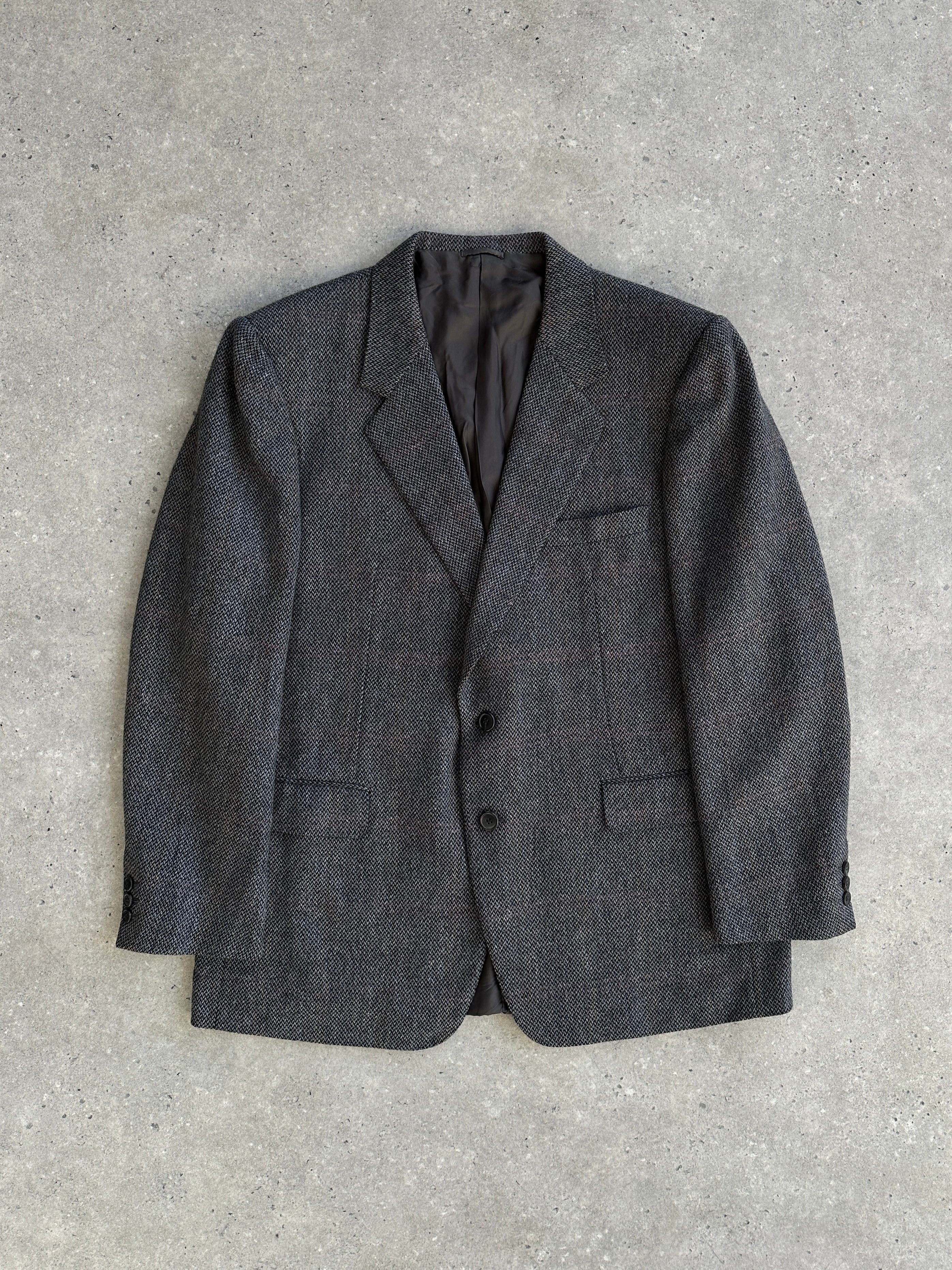 Burberry Brushed Wool Cashmere Check Single Breasted Blazer - XL/XXL - SYLK