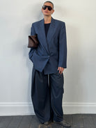 Yves Saint Laurent Pour Homme 1990s Wool Silk Double Breasted Blazer - 42R/L - SYLK