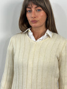 Valentino 1990s Wool Mohair V Neck Knitted Jumper - S - SYLK