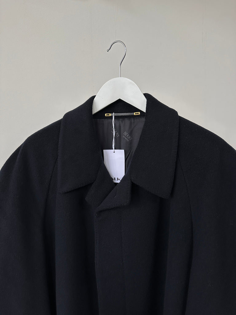 Vintage Wool Cashmere Concealed Placket Single Breasted Coat - XL/XXL - SYLK
