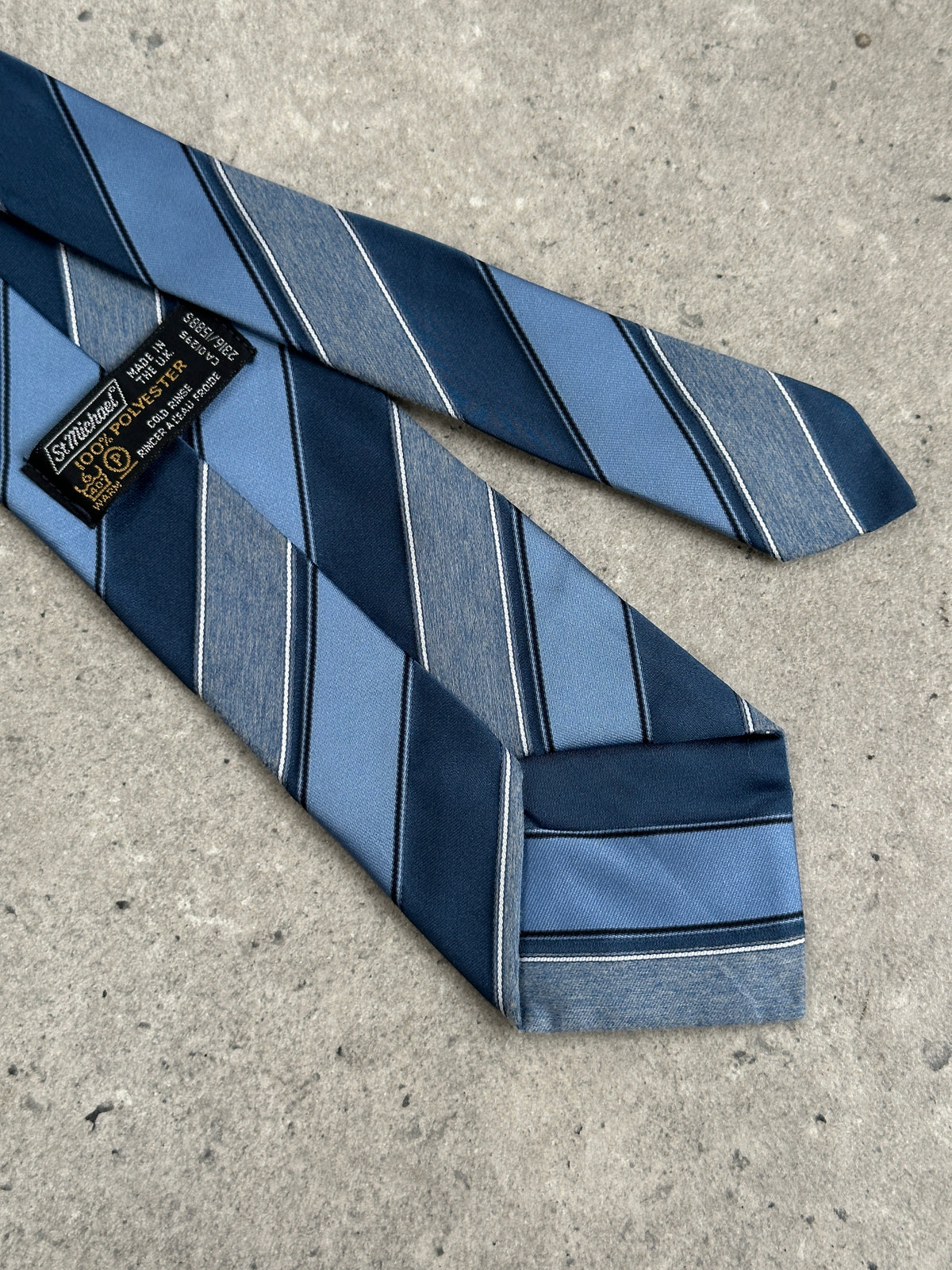 St Michael 1980s Striped Tie
