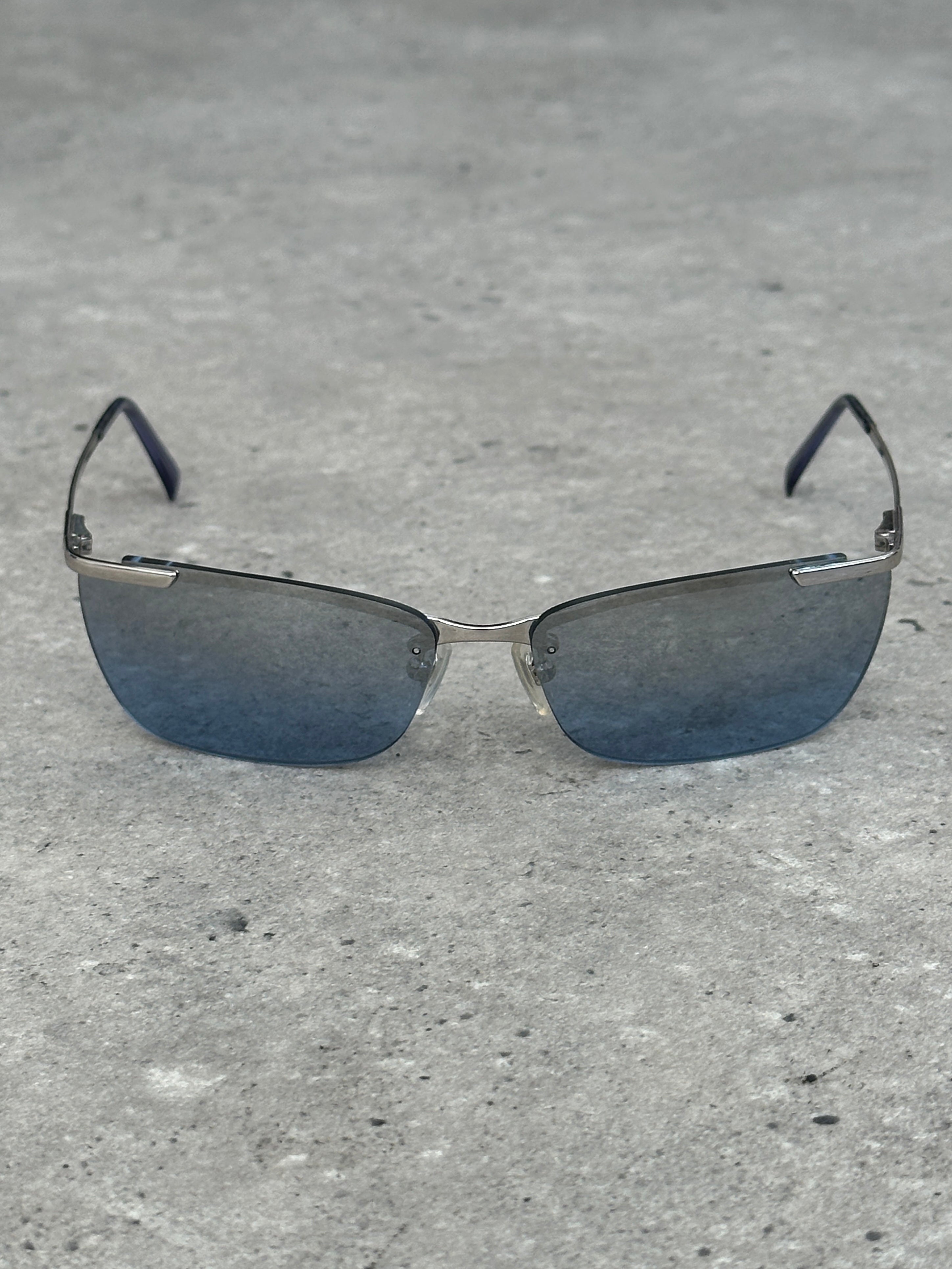 Versace 2000s Rimess Rectangular Sunglasses