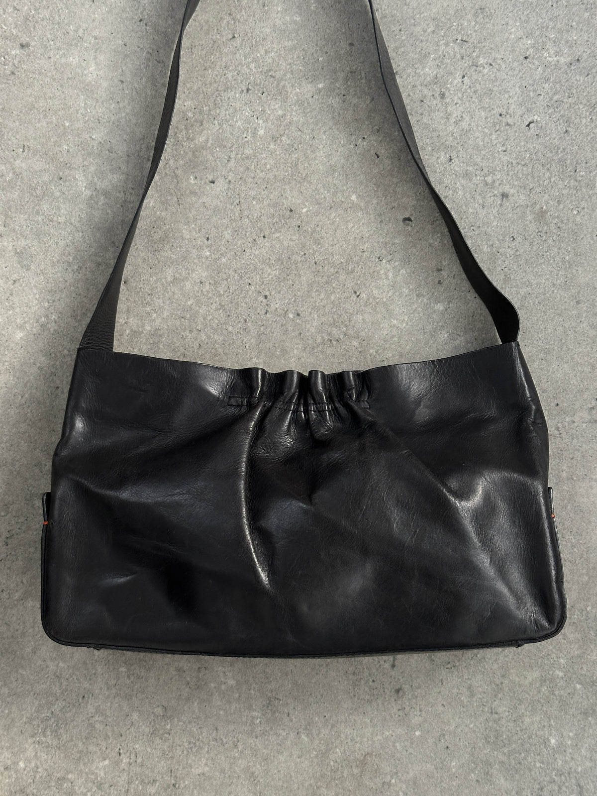 DKNY 2000s Leather Minimal Crossbody Bag Bag