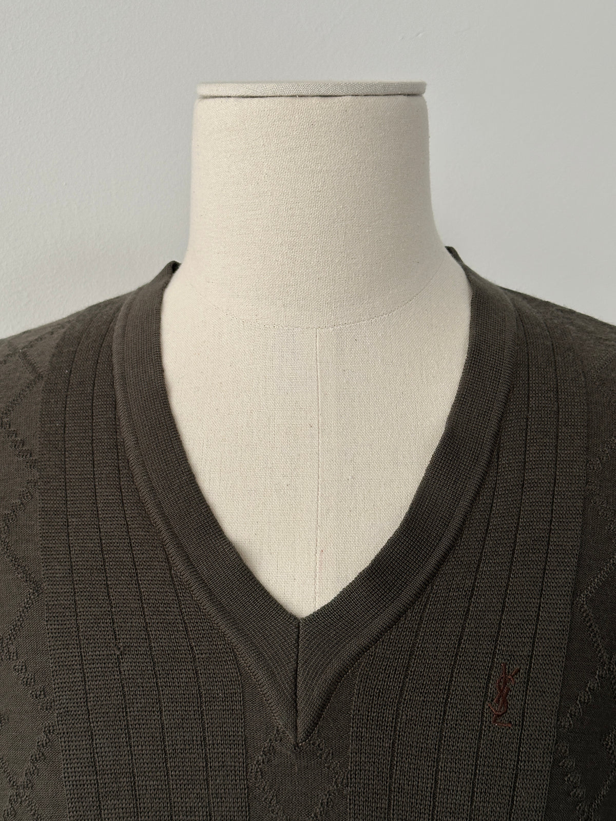 Yves Saint Laurent Tricots 1990s Pure Wool V Neck Jumper - S