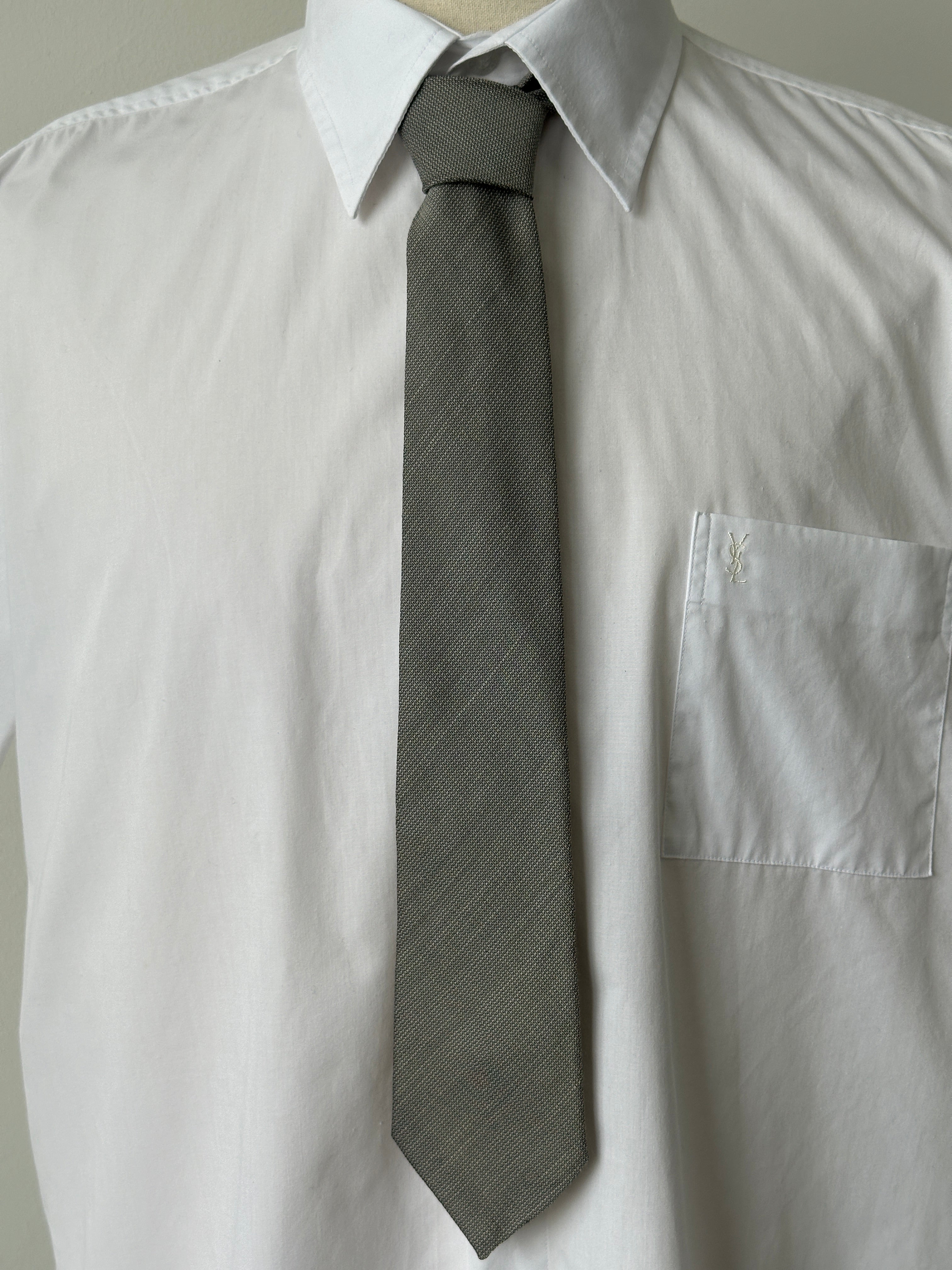 British Vintage 1980s Wool Textured Tie