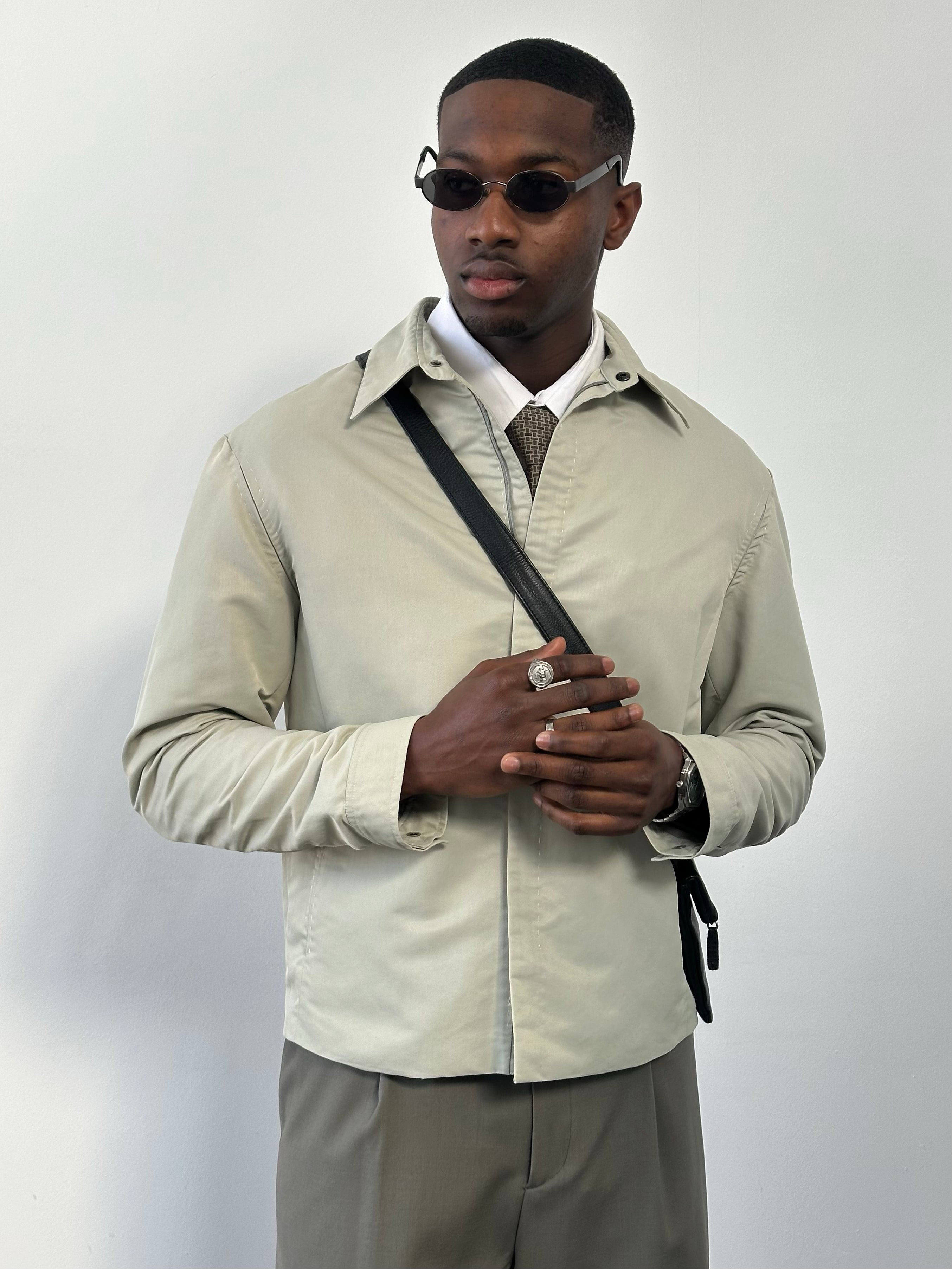 Gianfranco Ferre Jeans 1990s Showerproof Minimal Jacket - L