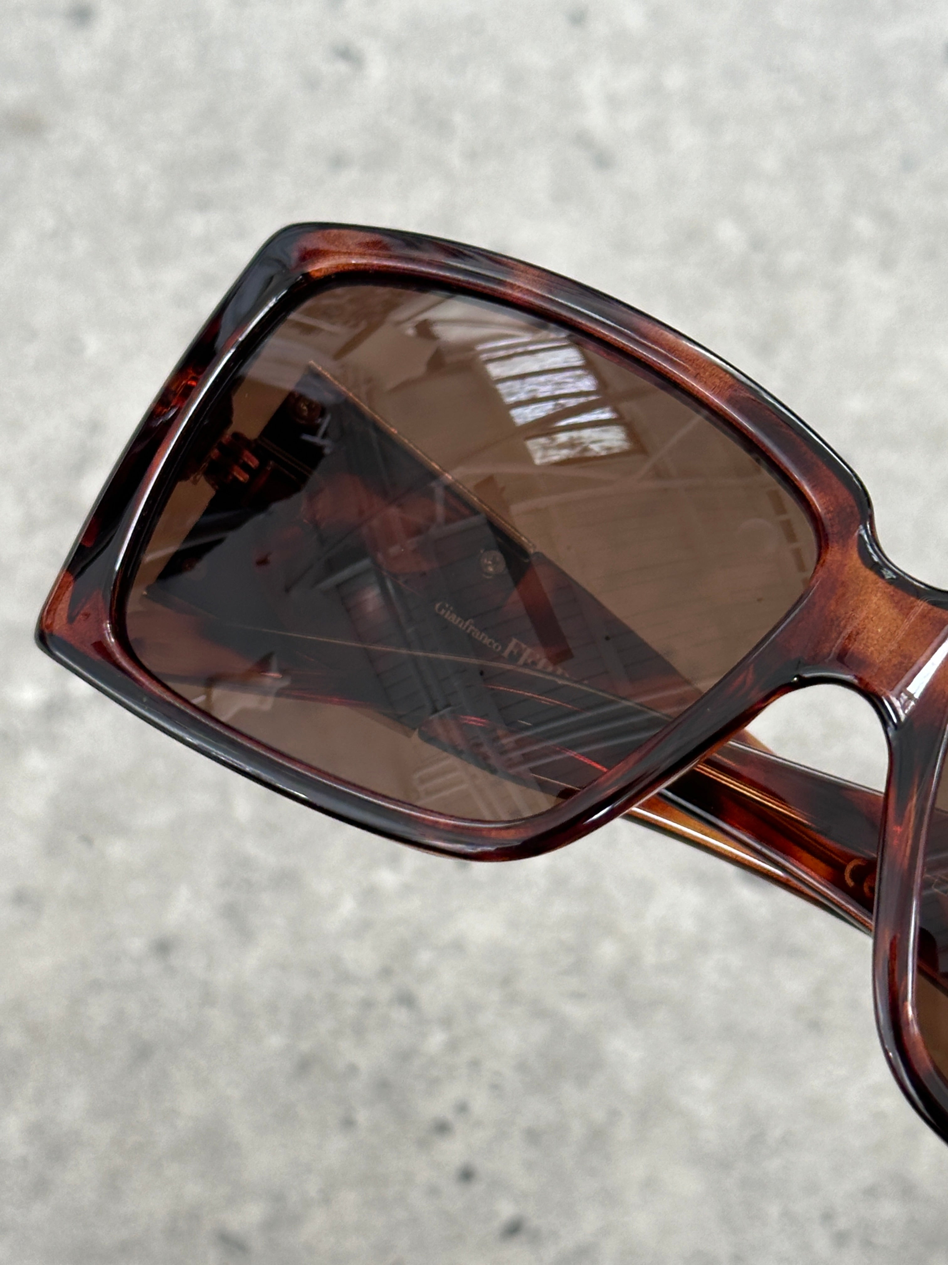 Gianfranco Ferre 1990s Oversized Square Logo Sunglasses