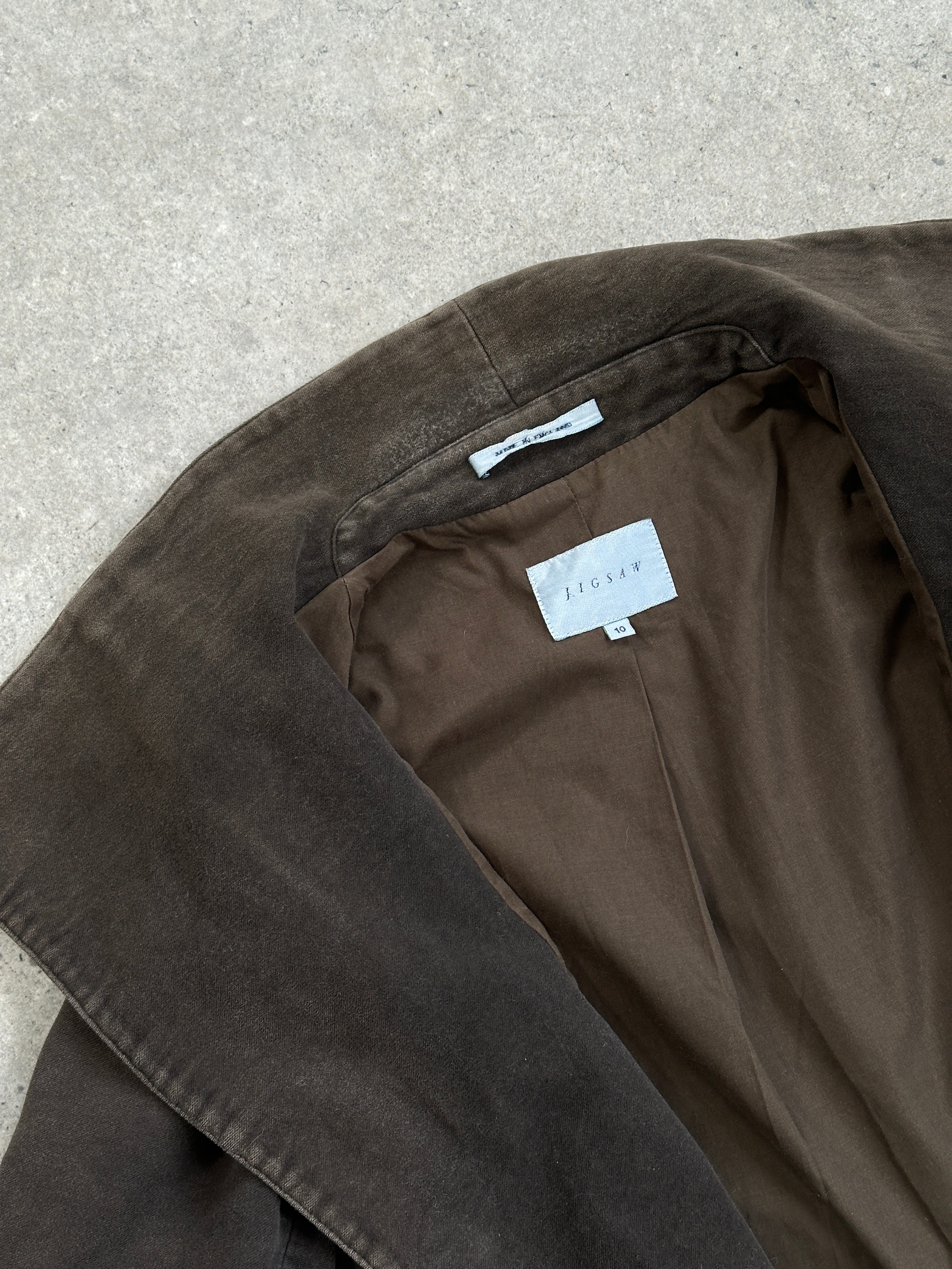 Jigsaw 2000s Pure Cotton High Neck Jacket - S