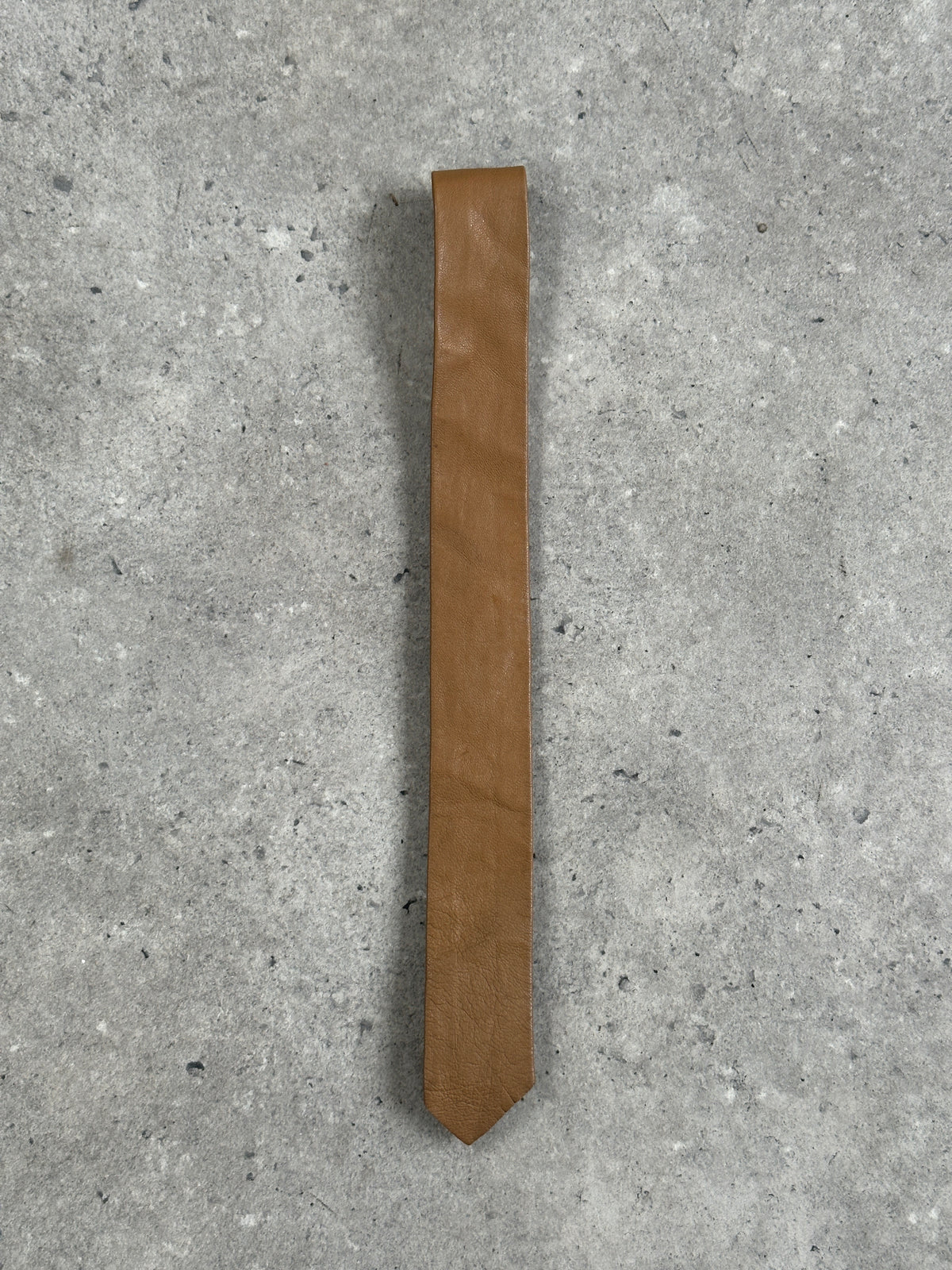 Vintage 1990s Leather Skinny Tie
